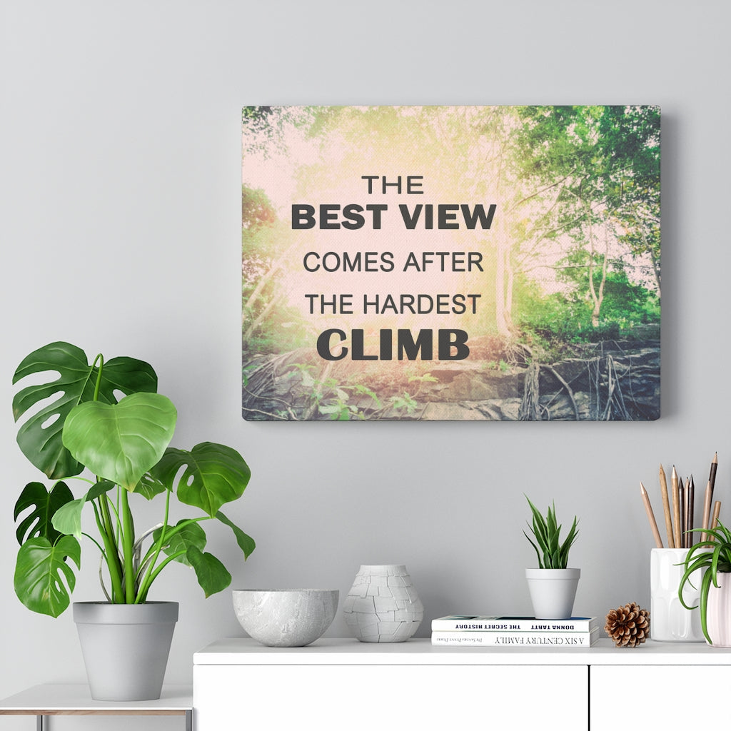 Scripture Walls Inspirational Wall Art The Best View Comes Forest Motivational Print Ready to Hang Artwork Unframed-Express Your Love Gifts