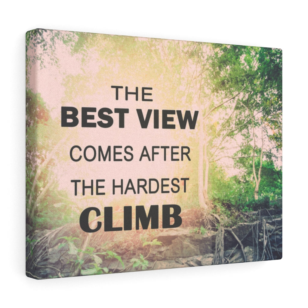 Scripture Walls Inspirational Wall Art The Best View Comes Forest Motivational Print Ready to Hang Artwork Unframed-Express Your Love Gifts