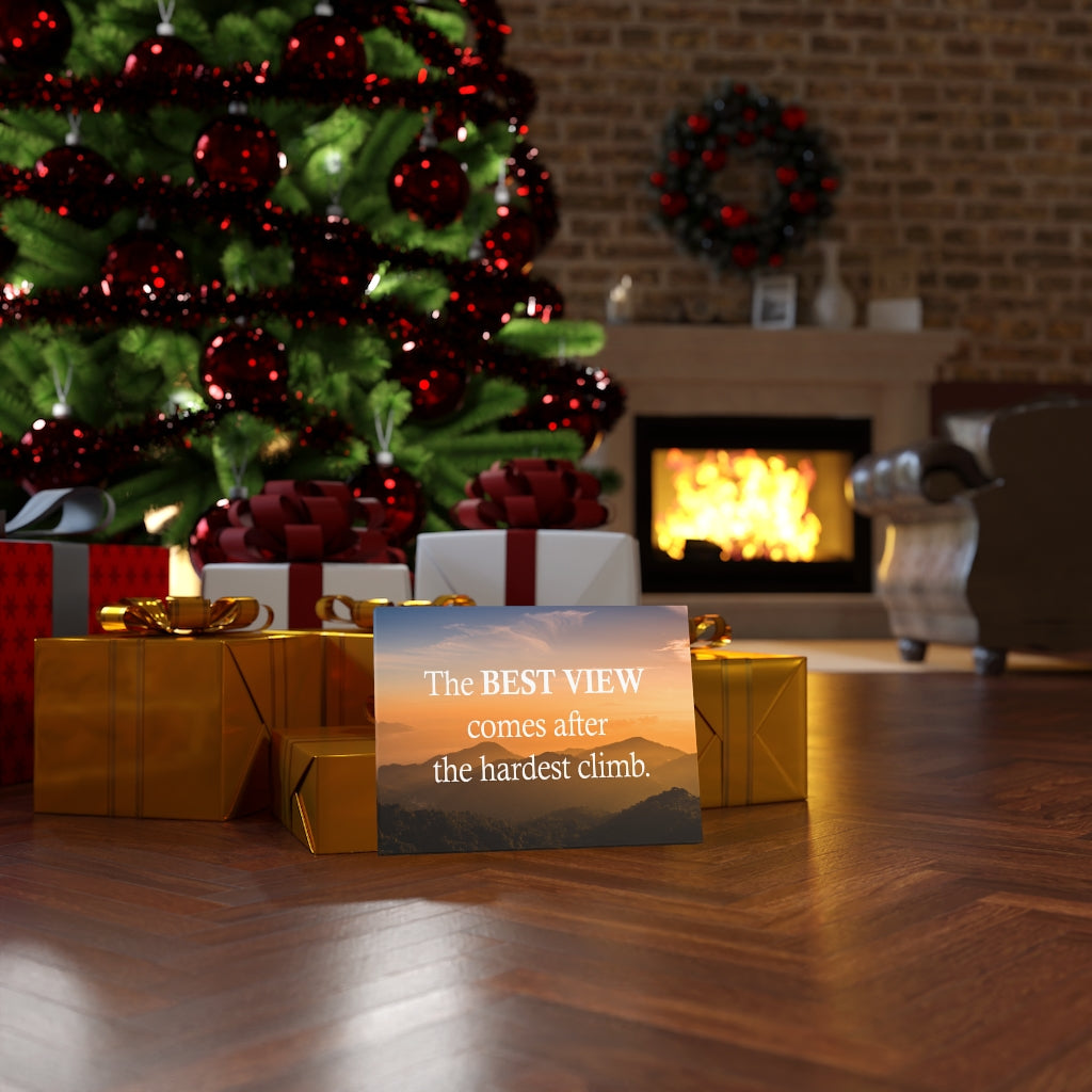 Scripture Walls Inspirational Wall Art The Best View Orange Motivational Print Ready to Hang Artwork Unframed-Express Your Love Gifts