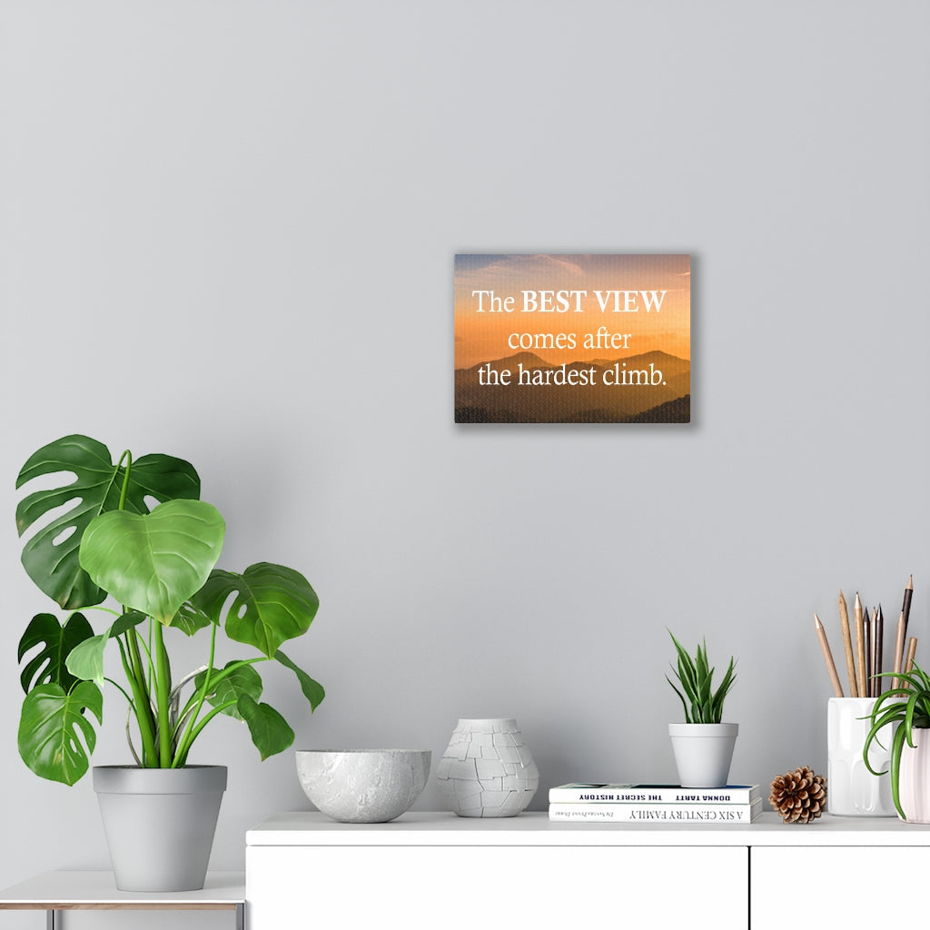 Scripture Walls Inspirational Wall Art The Best View Orange Motivational Print Ready to Hang Artwork Unframed-Express Your Love Gifts