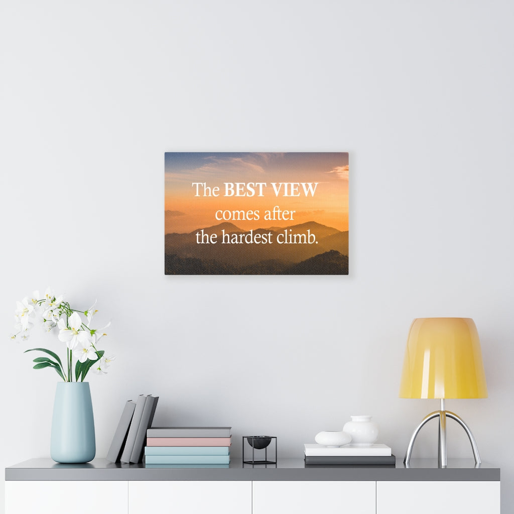 Scripture Walls Inspirational Wall Art The Best View Orange Motivational Print Ready to Hang Artwork Unframed-Express Your Love Gifts