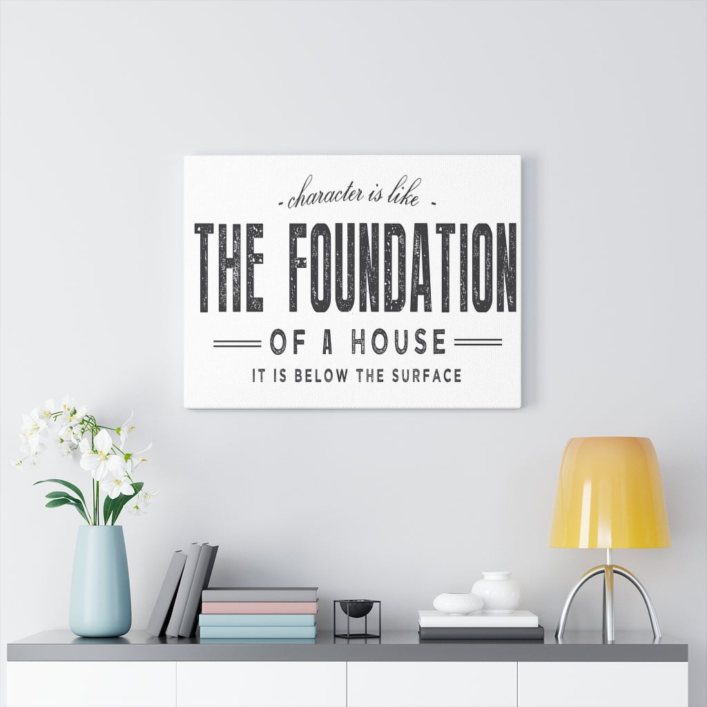 Scripture Walls Inspirational Wall Art The Foundation Of A House Wall Art Motivation Wall Decor for Home Office Gym Inspiring Success Quote Print Ready to Hang Unframed-Express Your Love Gifts