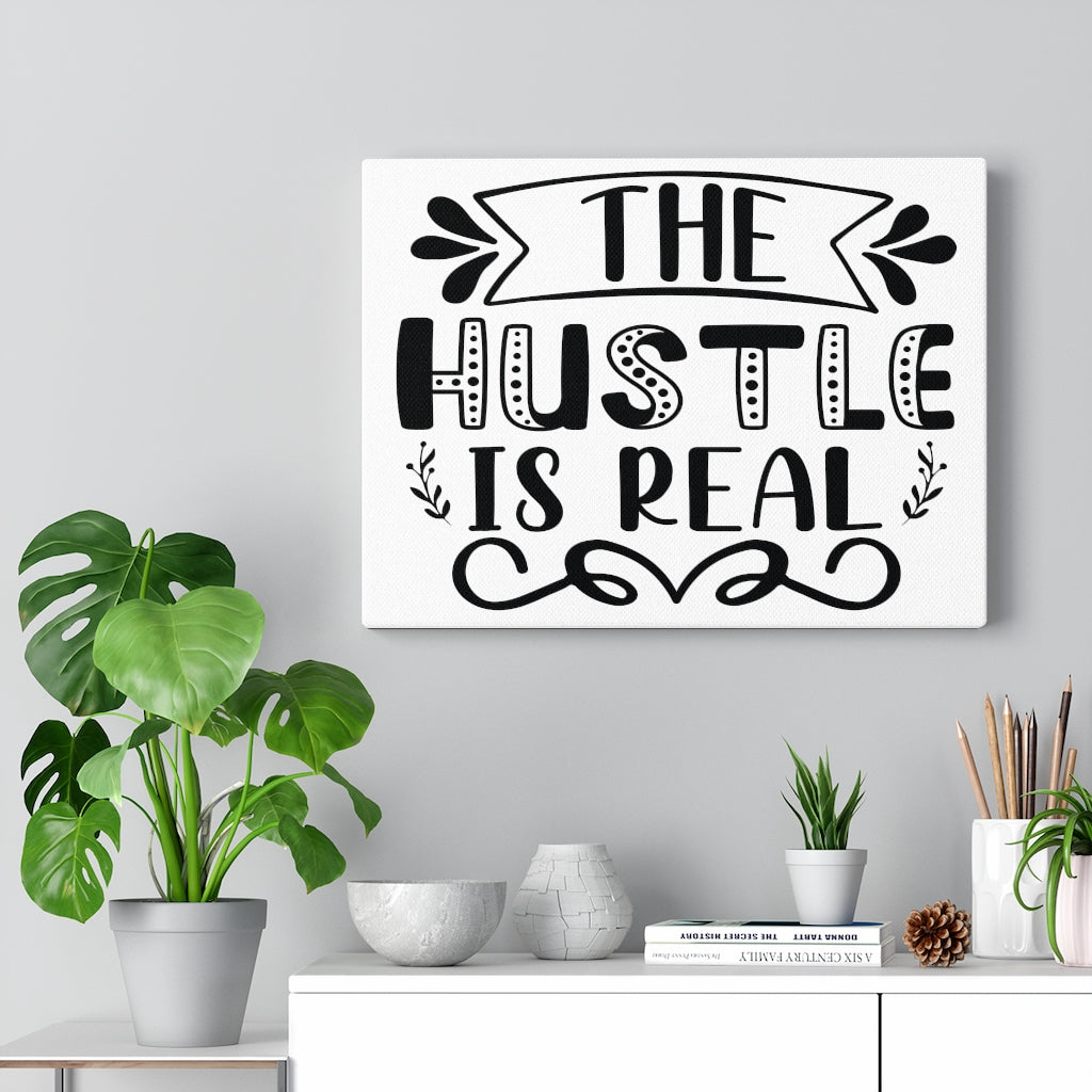 Scripture Walls Inspirational Wall Art The Hustle Is Real Wall Art Motivation Wall Decor for Home Office Gym Inspiring Success Quote Print Ready to Hang Unframed-Express Your Love Gifts