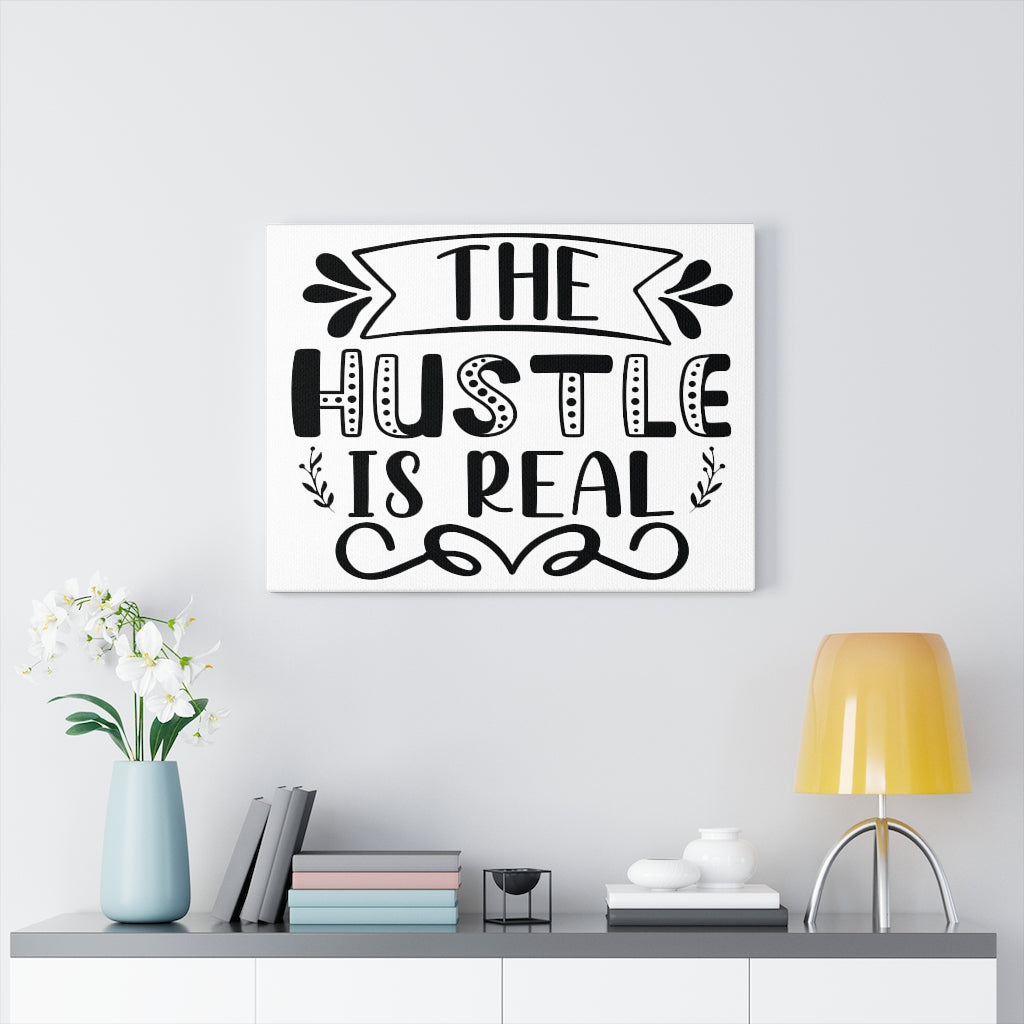 Scripture Walls Inspirational Wall Art The Hustle Is Real Wall Art Motivation Wall Decor for Home Office Gym Inspiring Success Quote Print Ready to Hang Unframed-Express Your Love Gifts