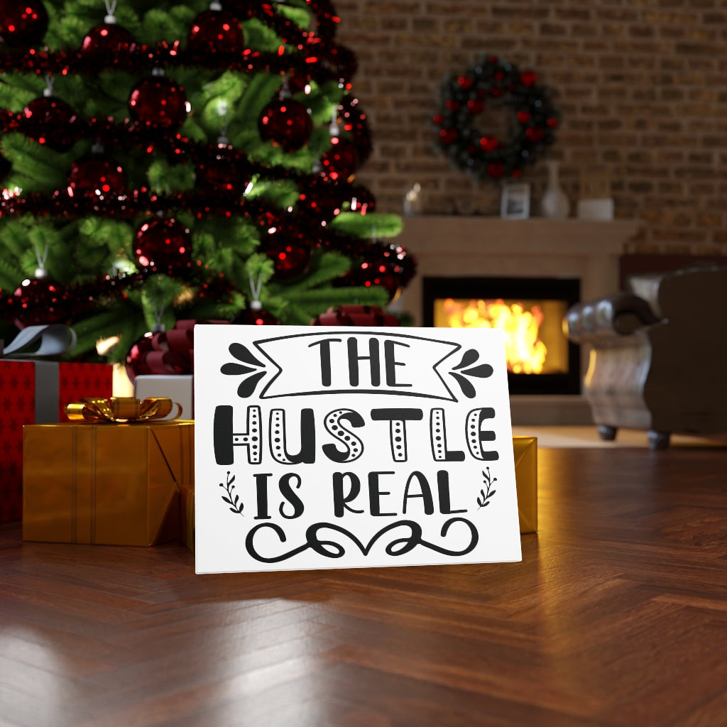 Scripture Walls Inspirational Wall Art The Hustle Is Real Wall Art Motivation Wall Decor for Home Office Gym Inspiring Success Quote Print Ready to Hang Unframed-Express Your Love Gifts