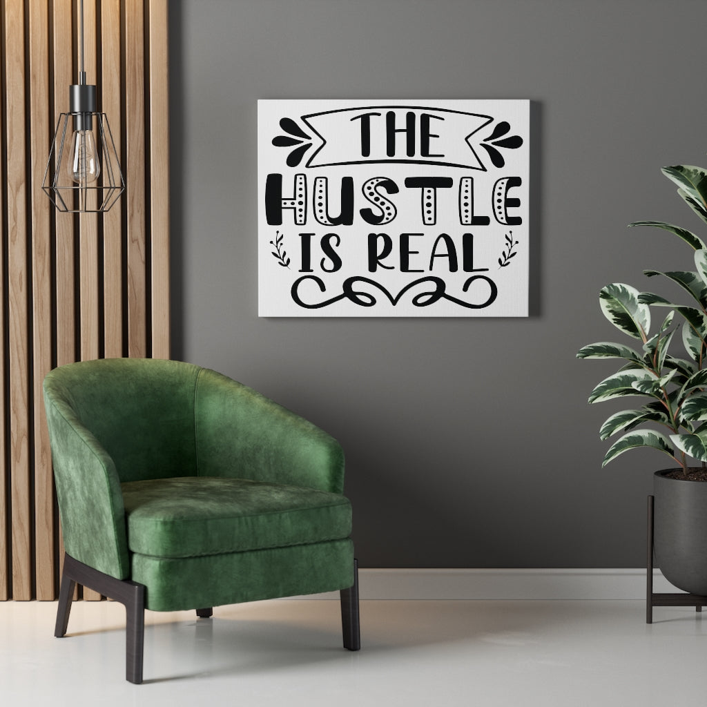Scripture Walls Inspirational Wall Art The Hustle Is Real Wall Art Motivation Wall Decor for Home Office Gym Inspiring Success Quote Print Ready to Hang Unframed-Express Your Love Gifts