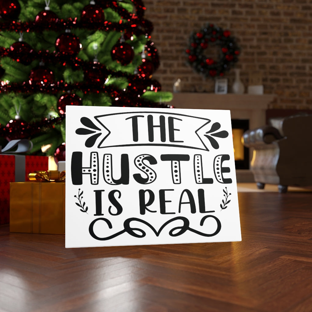 Scripture Walls Inspirational Wall Art The Hustle Is Real Wall Art Motivation Wall Decor for Home Office Gym Inspiring Success Quote Print Ready to Hang Unframed-Express Your Love Gifts