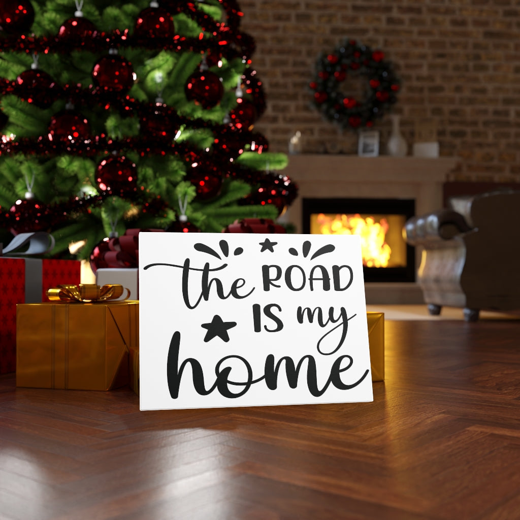 Scripture Walls Inspirational Wall Art The Road Is My Home Wall Art Motivation Wall Decor for Home Office Gym Inspiring Success Quote Print Ready to Hang Unframed-Express Your Love Gifts