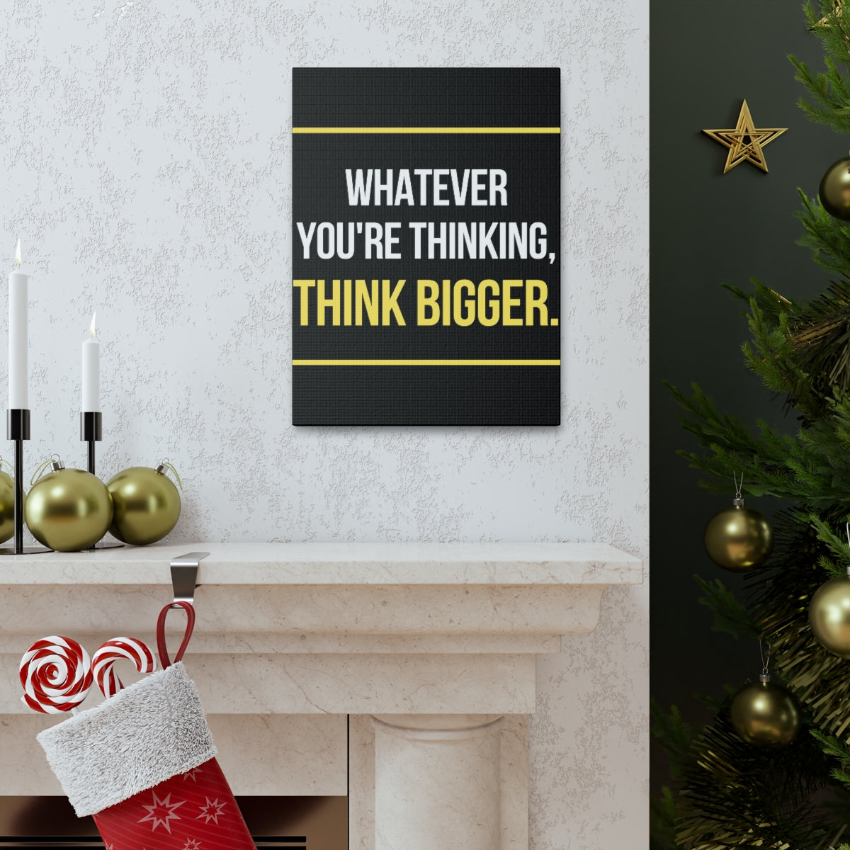 Scripture Walls Inspirational Wall Art Think Bigger Motivation Wall Decor for Home Office Gym Inspiring Success Quote Print Ready to Hang Unframed-Express Your Love Gifts