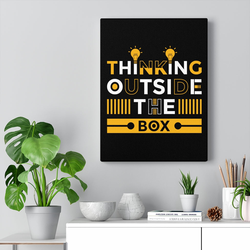 Scripture Walls Inspirational Wall Art Thinking Outside the Box Wall Art Motivation Wall Decor for Home Office Gym Inspiring Success Quote Print Ready to Hang Unframed-Express Your Love Gifts