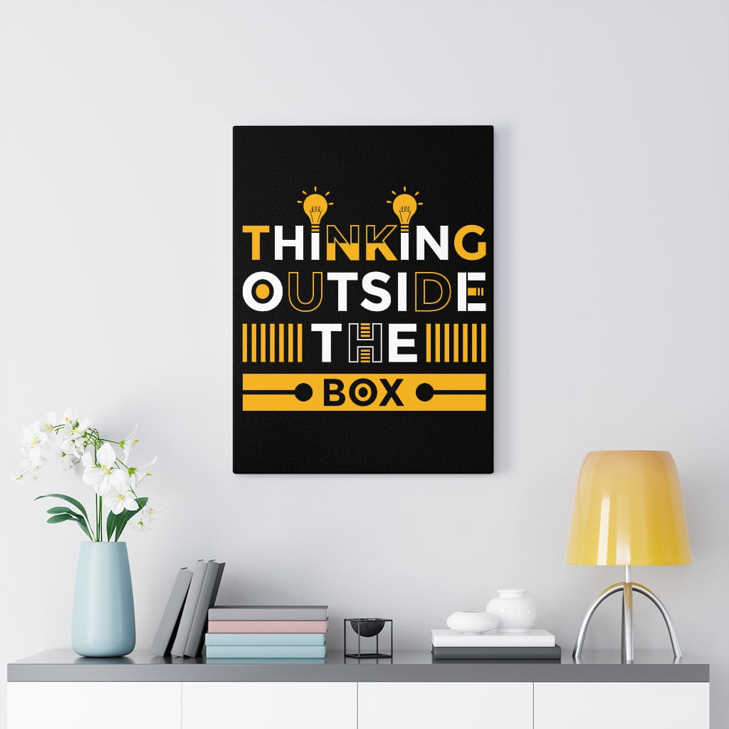 Scripture Walls Inspirational Wall Art Thinking Outside the Box Wall Art Motivation Wall Decor for Home Office Gym Inspiring Success Quote Print Ready to Hang Unframed-Express Your Love Gifts