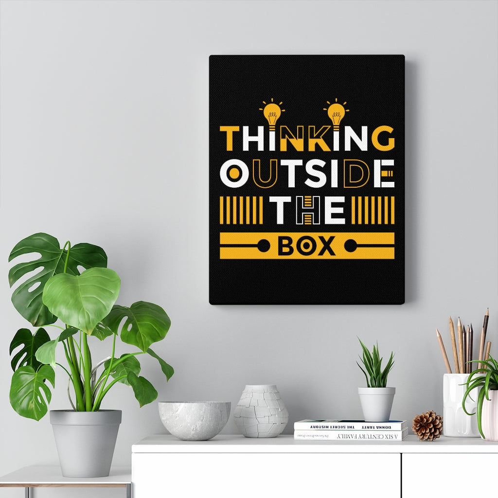 Scripture Walls Inspirational Wall Art Thinking Outside the Box Wall Art Motivation Wall Decor for Home Office Gym Inspiring Success Quote Print Ready to Hang Unframed-Express Your Love Gifts