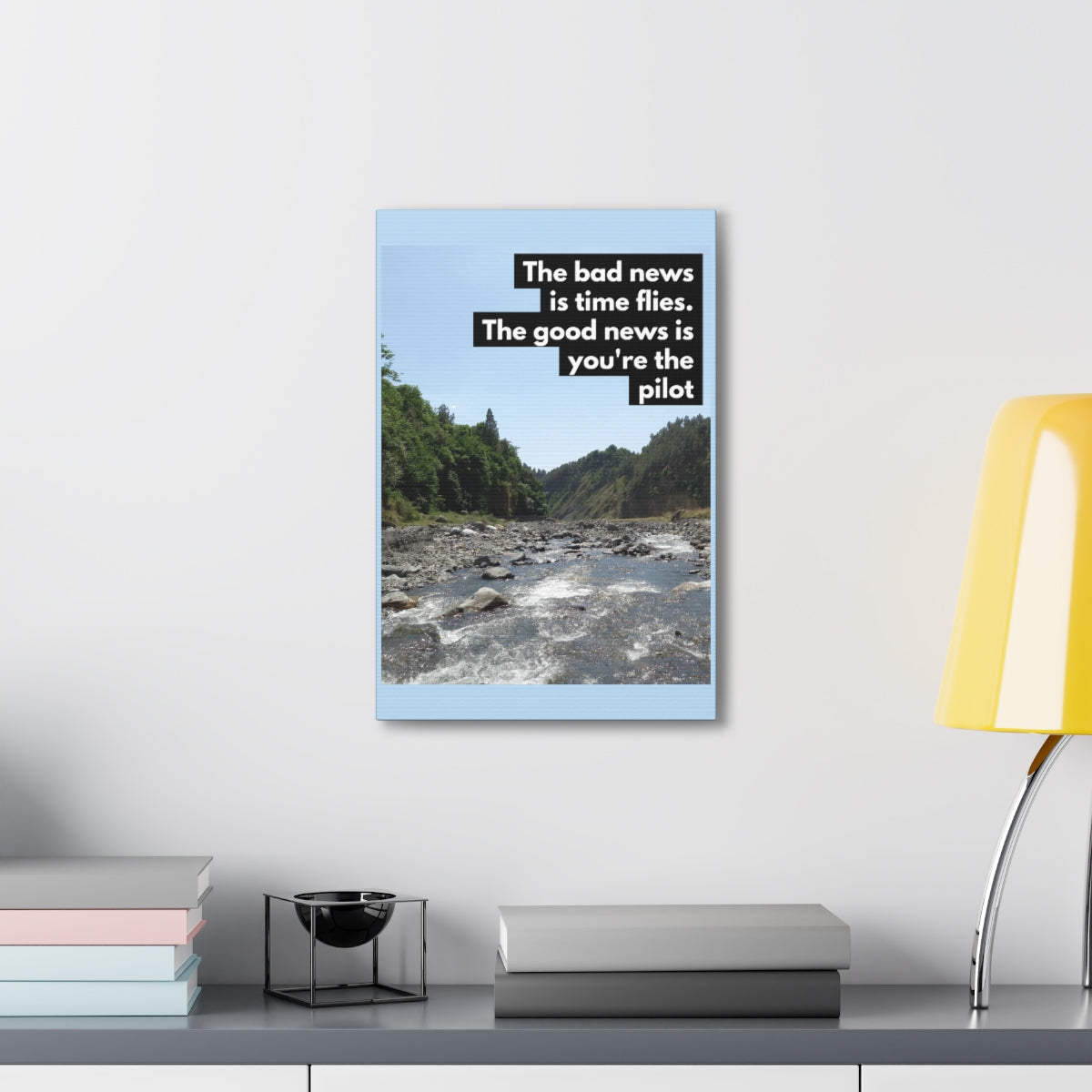 Scripture Walls Inspirational Wall Art Time Flies You're The Pilot Motivation Wall Decor for Home Office Gym Inspiring Success Quote Print Ready to Hang Unframed-Express Your Love Gifts