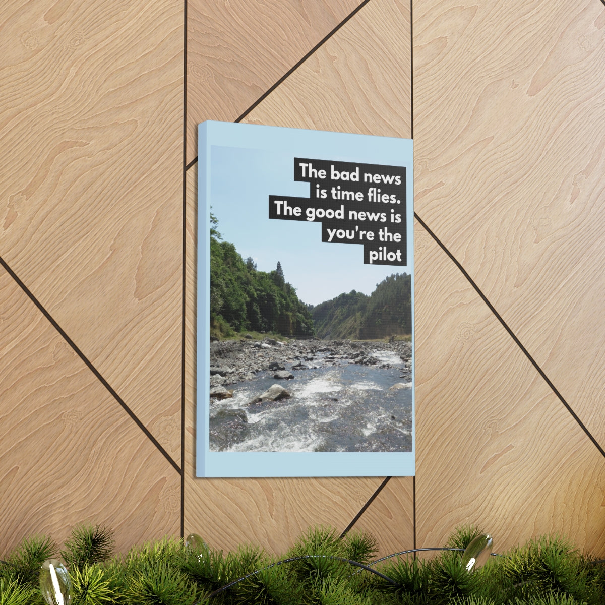 Scripture Walls Inspirational Wall Art Time Flies You're The Pilot Motivation Wall Decor for Home Office Gym Inspiring Success Quote Print Ready to Hang Unframed-Express Your Love Gifts