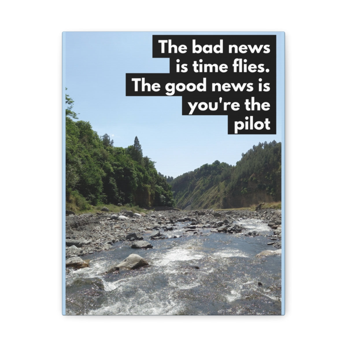 Scripture Walls Inspirational Wall Art Time Flies You're The Pilot Motivation Wall Decor for Home Office Gym Inspiring Success Quote Print Ready to Hang Unframed-Express Your Love Gifts