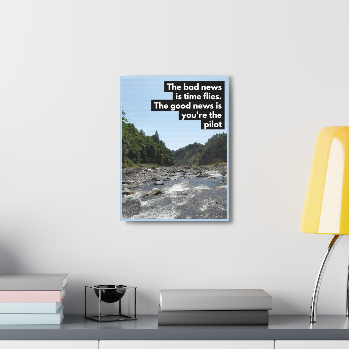 Scripture Walls Inspirational Wall Art Time Flies You're The Pilot Motivation Wall Decor for Home Office Gym Inspiring Success Quote Print Ready to Hang Unframed-Express Your Love Gifts