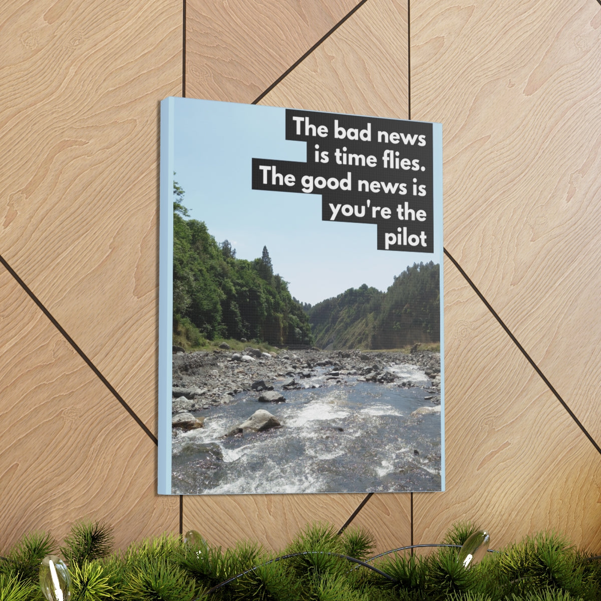 Scripture Walls Inspirational Wall Art Time Flies You're The Pilot Motivation Wall Decor for Home Office Gym Inspiring Success Quote Print Ready to Hang Unframed-Express Your Love Gifts