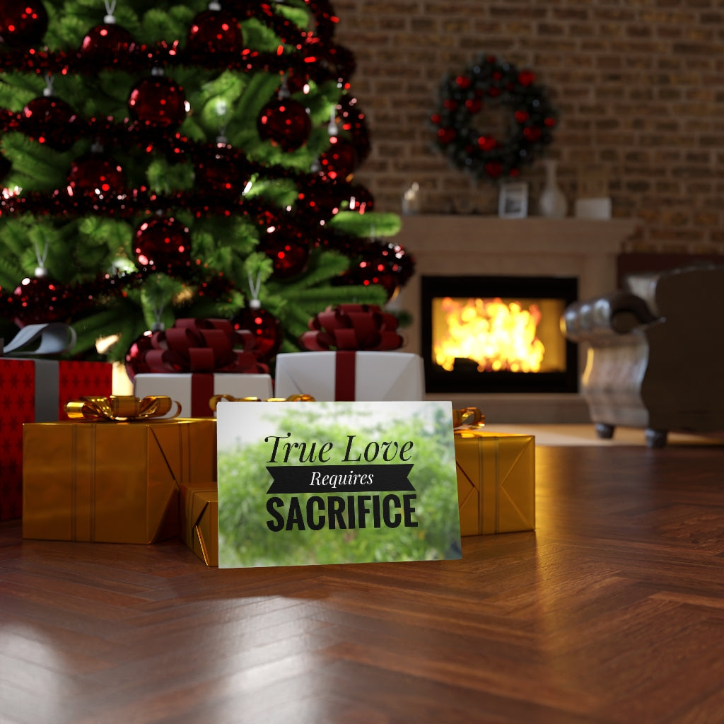 Scripture Walls Inspirational Wall Art True Love Requires Sacrifice Motivational Print Ready to Hang Artwork Unframed-Express Your Love Gifts