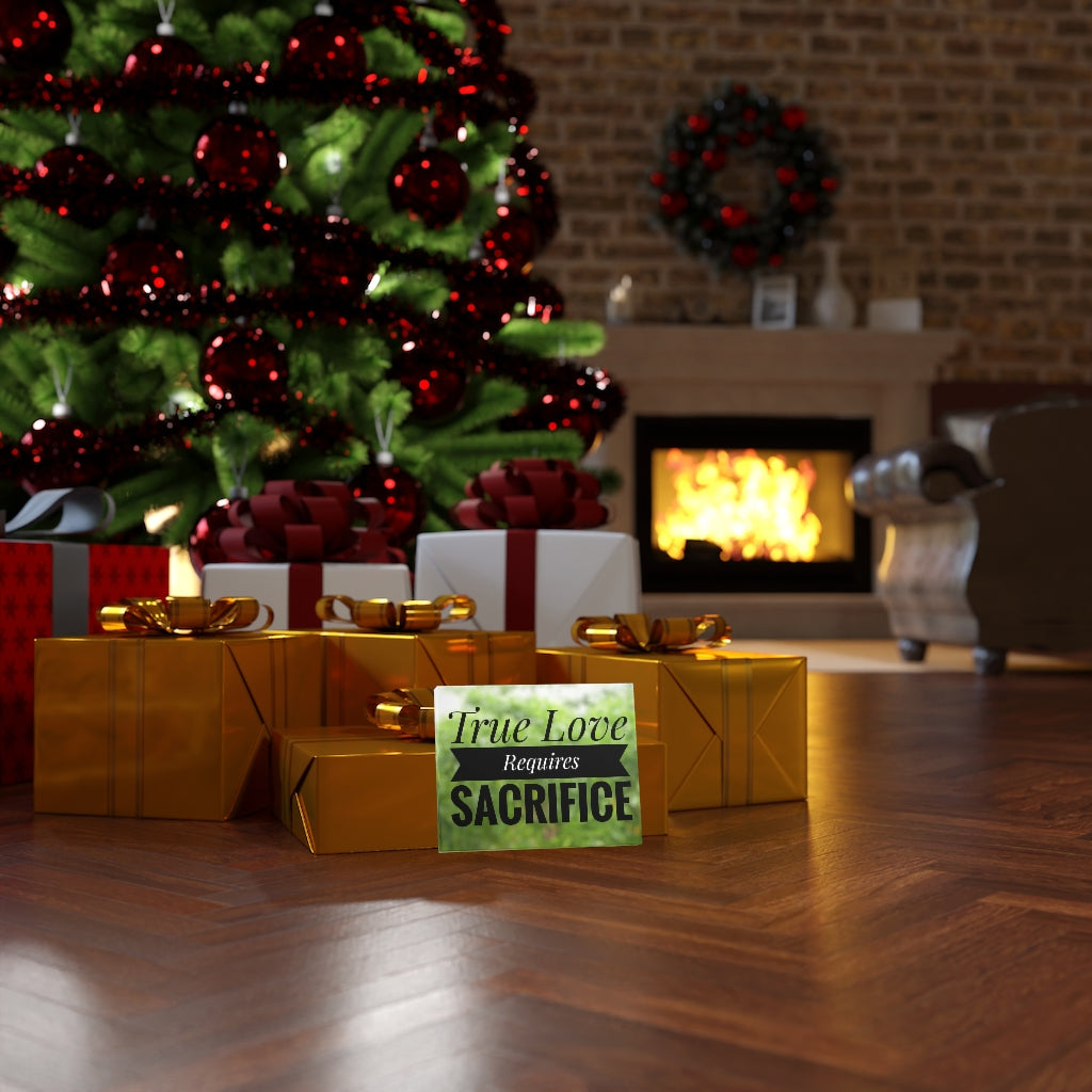 Scripture Walls Inspirational Wall Art True Love Requires Sacrifice Motivational Print Ready to Hang Artwork Unframed-Express Your Love Gifts