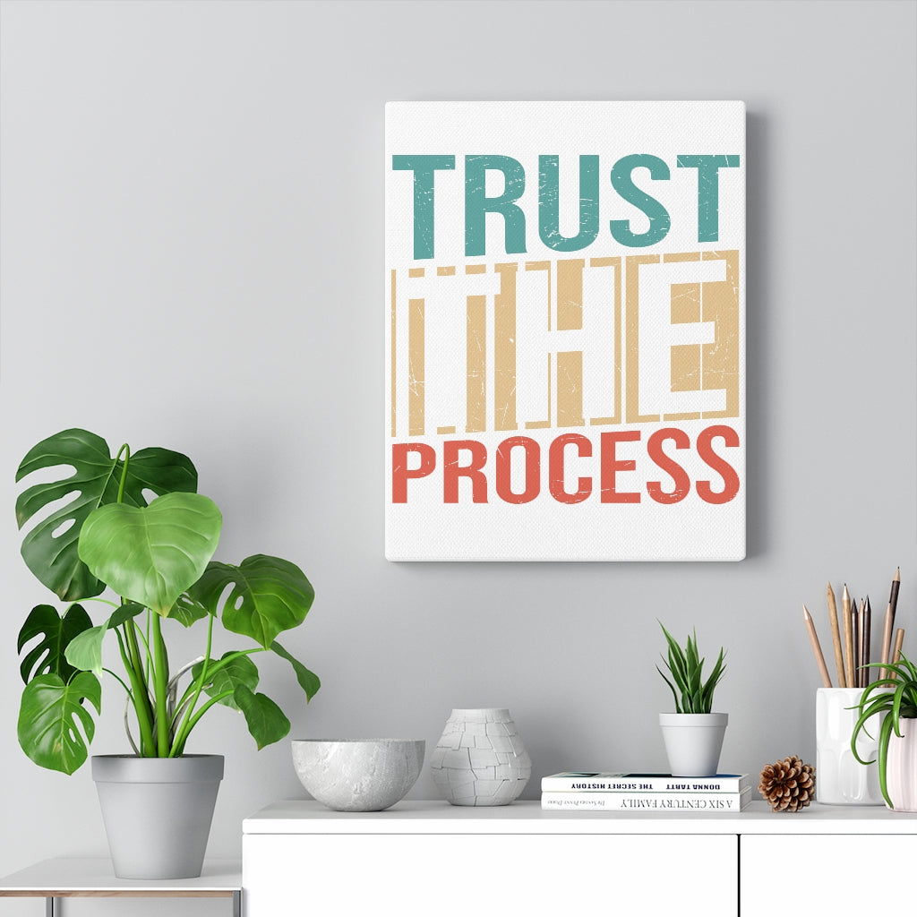 Scripture Walls Inspirational Wall Art Trust The Process Wall Art Motivation Wall Decor for Home Office Gym Inspiring Success Quote Print Ready to Hang Unframed-Express Your Love Gifts