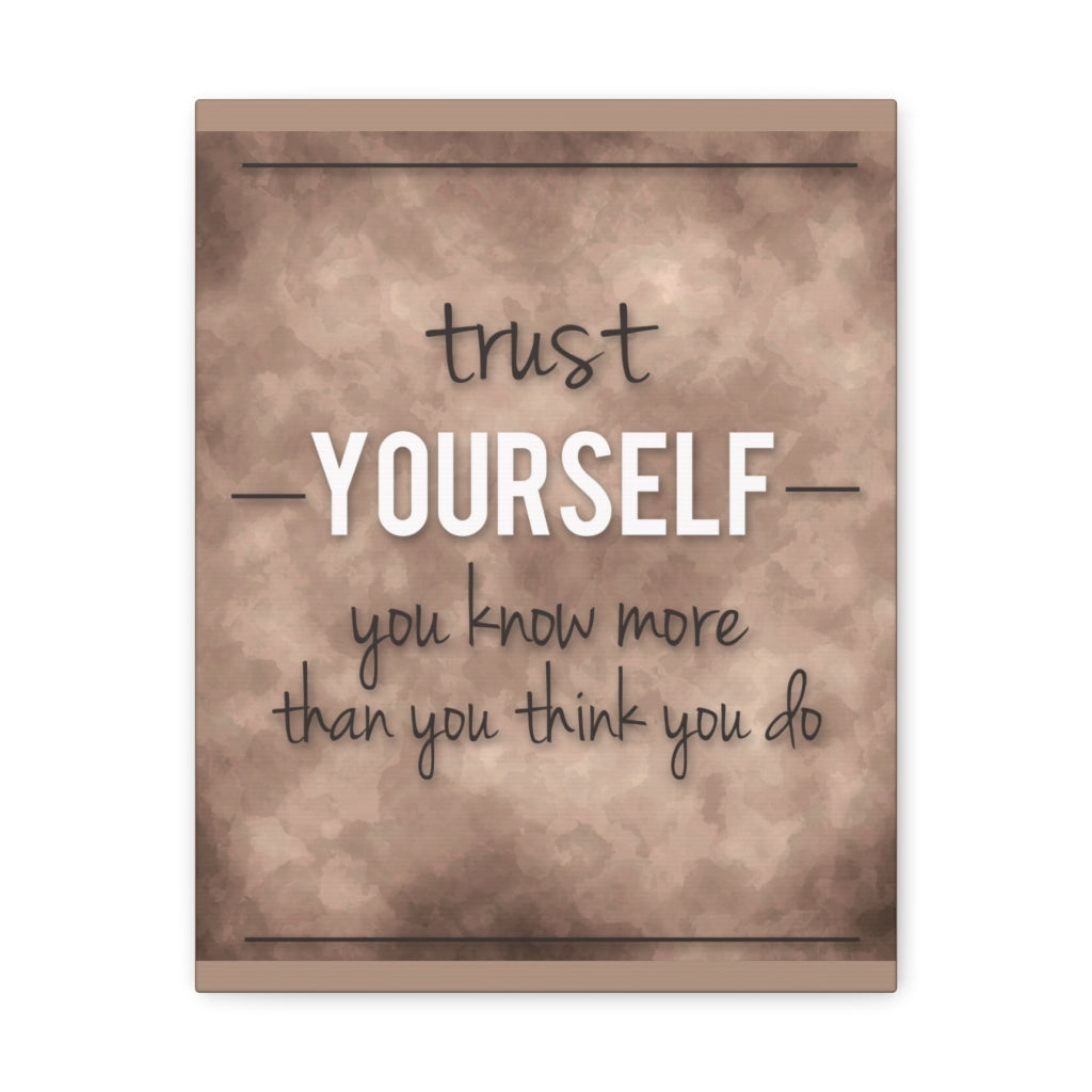 Scripture Walls Inspirational Wall Art Trust Yourself Motivation Wall Decor for Home Office Gym Inspiring Success Quote Print Ready to Hang Unframed-Express Your Love Gifts