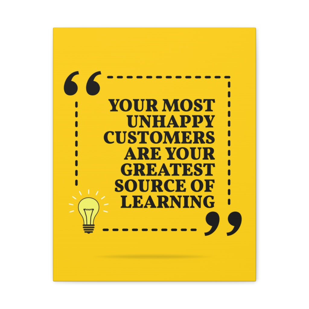 Scripture Walls Inspirational Wall Art Unhappy Customers Are Learning Motivation Wall Decor for Home Office Gym Inspiring Success Quote Print Ready to Hang Unframed-Express Your Love Gifts