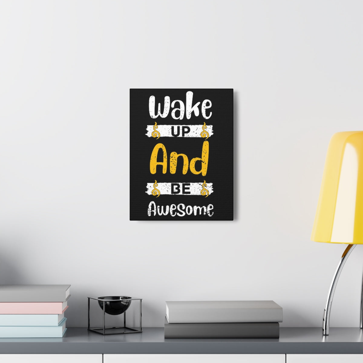 Scripture Walls Inspirational Wall Art Wake Up Be Awesome Motivation Wall Decor for Home Office Gym Inspiring Success Quote Print Ready to Hang Unframed-Express Your Love Gifts
