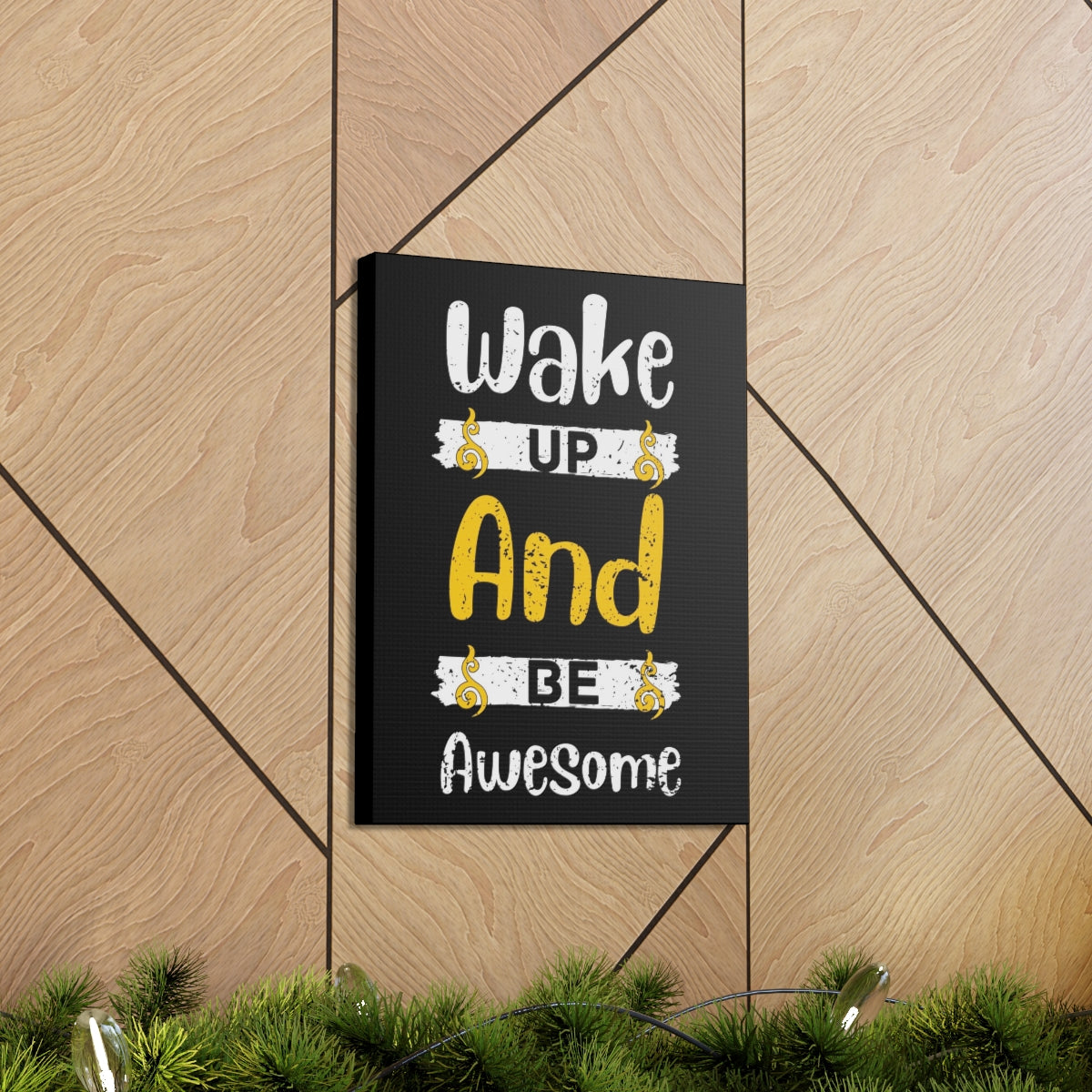 Scripture Walls Inspirational Wall Art Wake Up Be Awesome Motivation Wall Decor for Home Office Gym Inspiring Success Quote Print Ready to Hang Unframed-Express Your Love Gifts