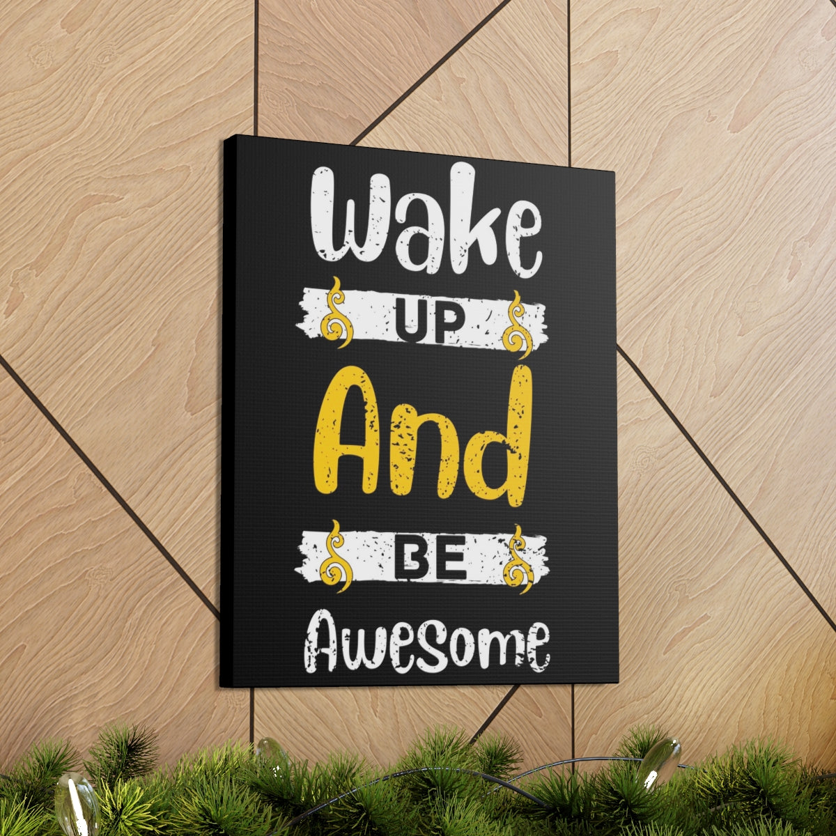 Scripture Walls Inspirational Wall Art Wake Up Be Awesome Motivation Wall Decor for Home Office Gym Inspiring Success Quote Print Ready to Hang Unframed-Express Your Love Gifts