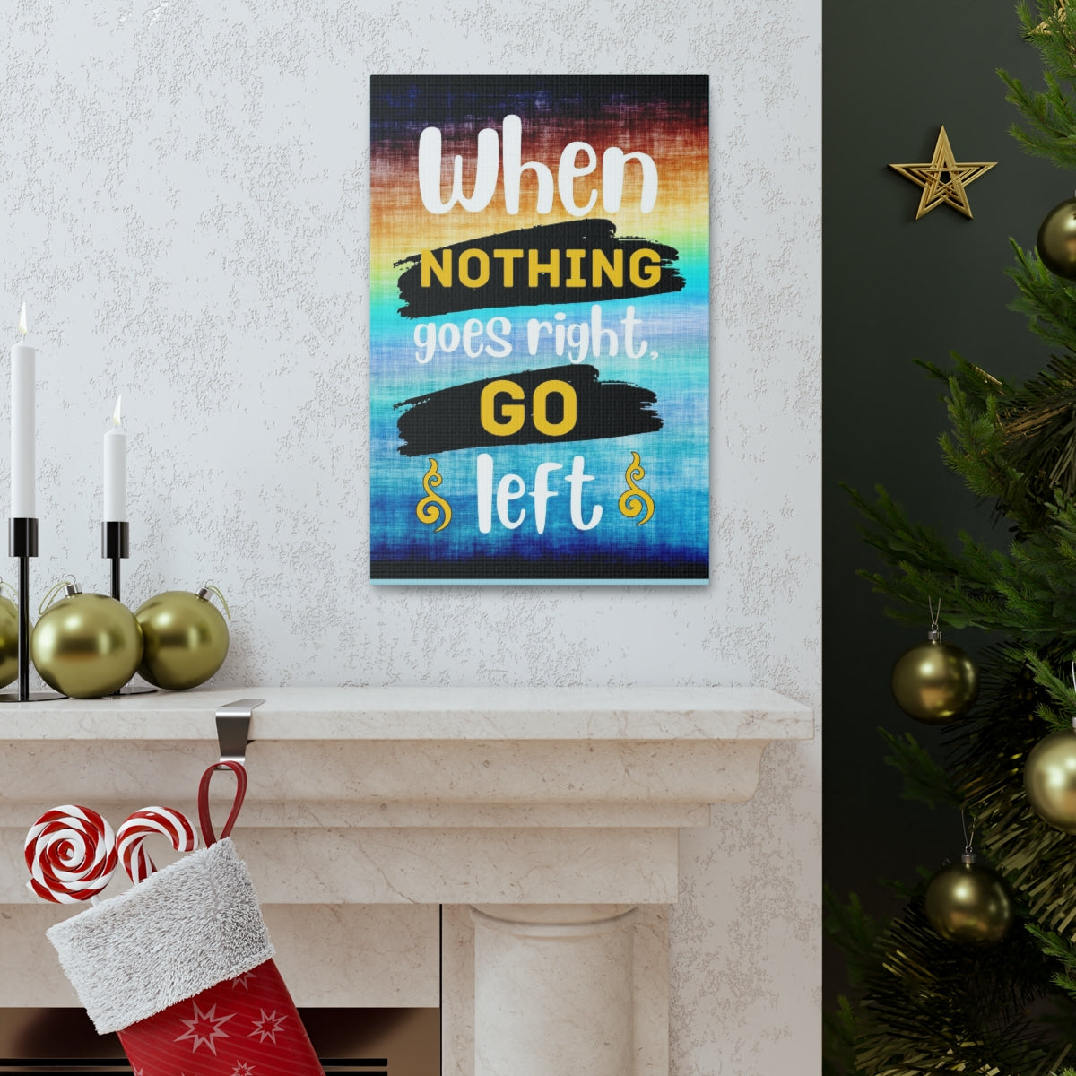 Scripture Walls Inspirational Wall Art When Nothing Goes Right Colored Motivation Wall Decor for Home Office Gym Inspiring Success Quote Print Ready to Hang Unframed-Express Your Love Gifts