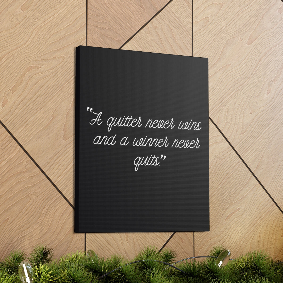 Scripture Walls Inspirational Wall Art Winner Never Quits Motivation Wall Decor for Home Office Gym Inspiring Success Quote Print Ready to Hang Unframed-Express Your Love Gifts