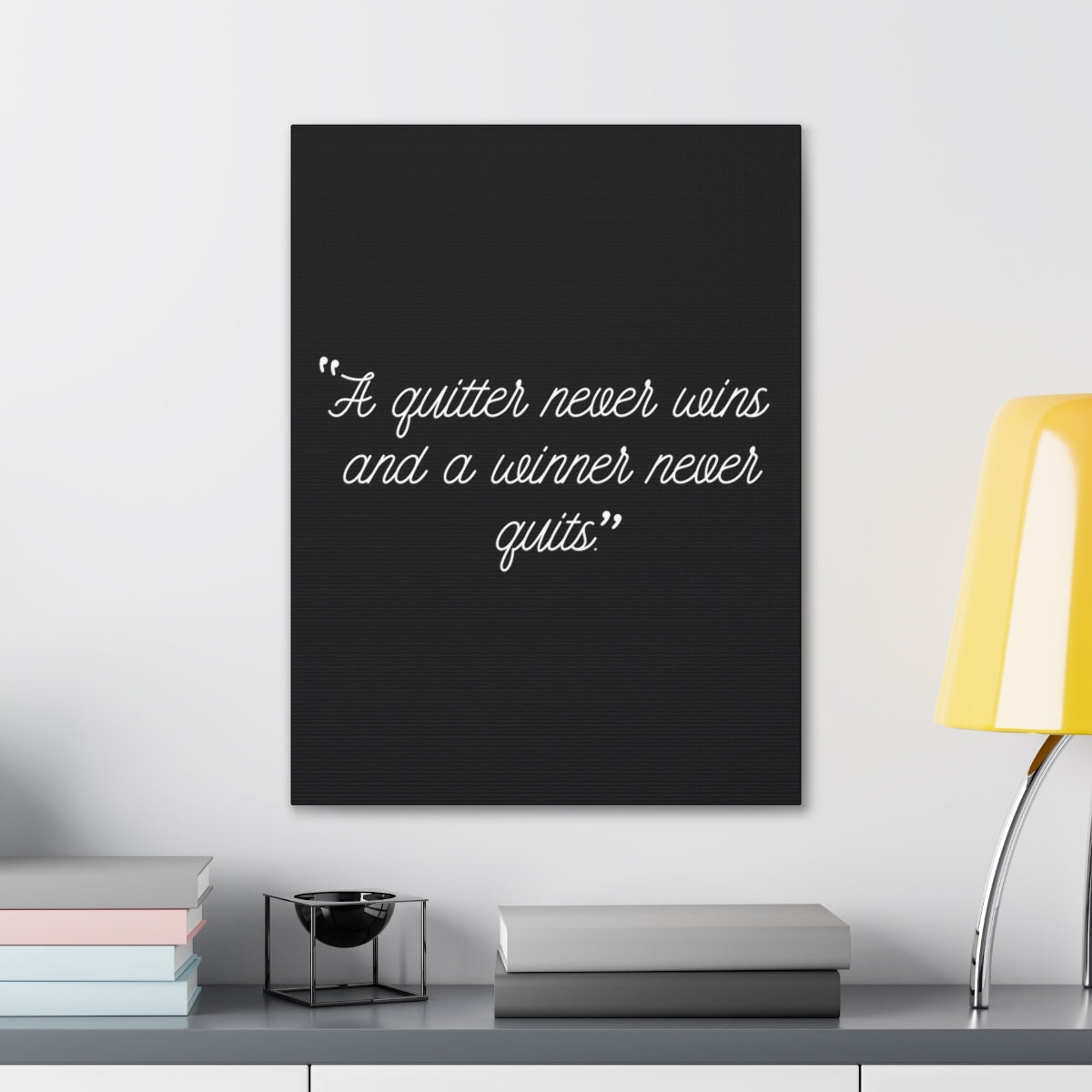 Scripture Walls Inspirational Wall Art Winner Never Quits Motivation Wall Decor for Home Office Gym Inspiring Success Quote Print Ready to Hang Unframed-Express Your Love Gifts