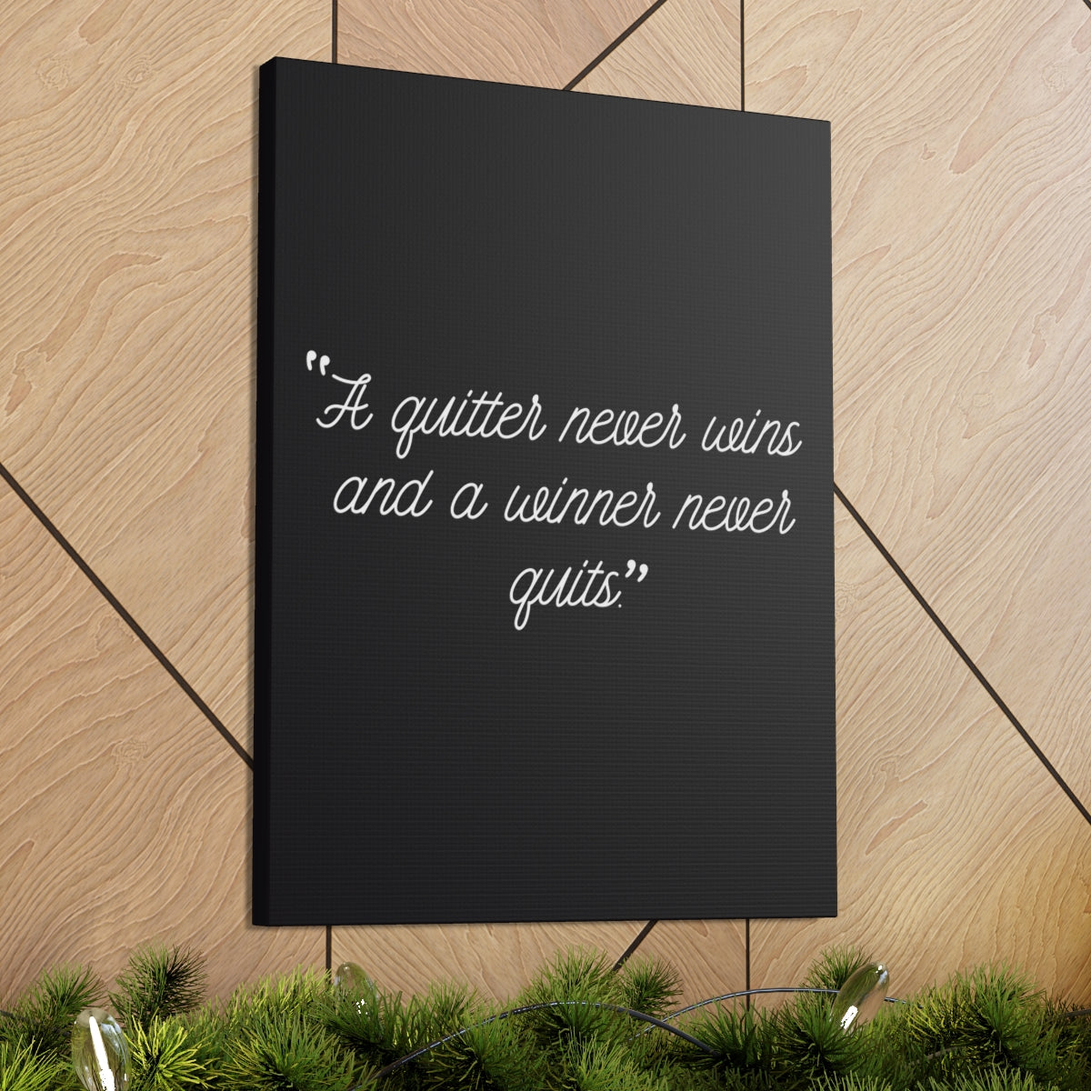 Scripture Walls Inspirational Wall Art Winner Never Quits Motivation Wall Decor for Home Office Gym Inspiring Success Quote Print Ready to Hang Unframed-Express Your Love Gifts