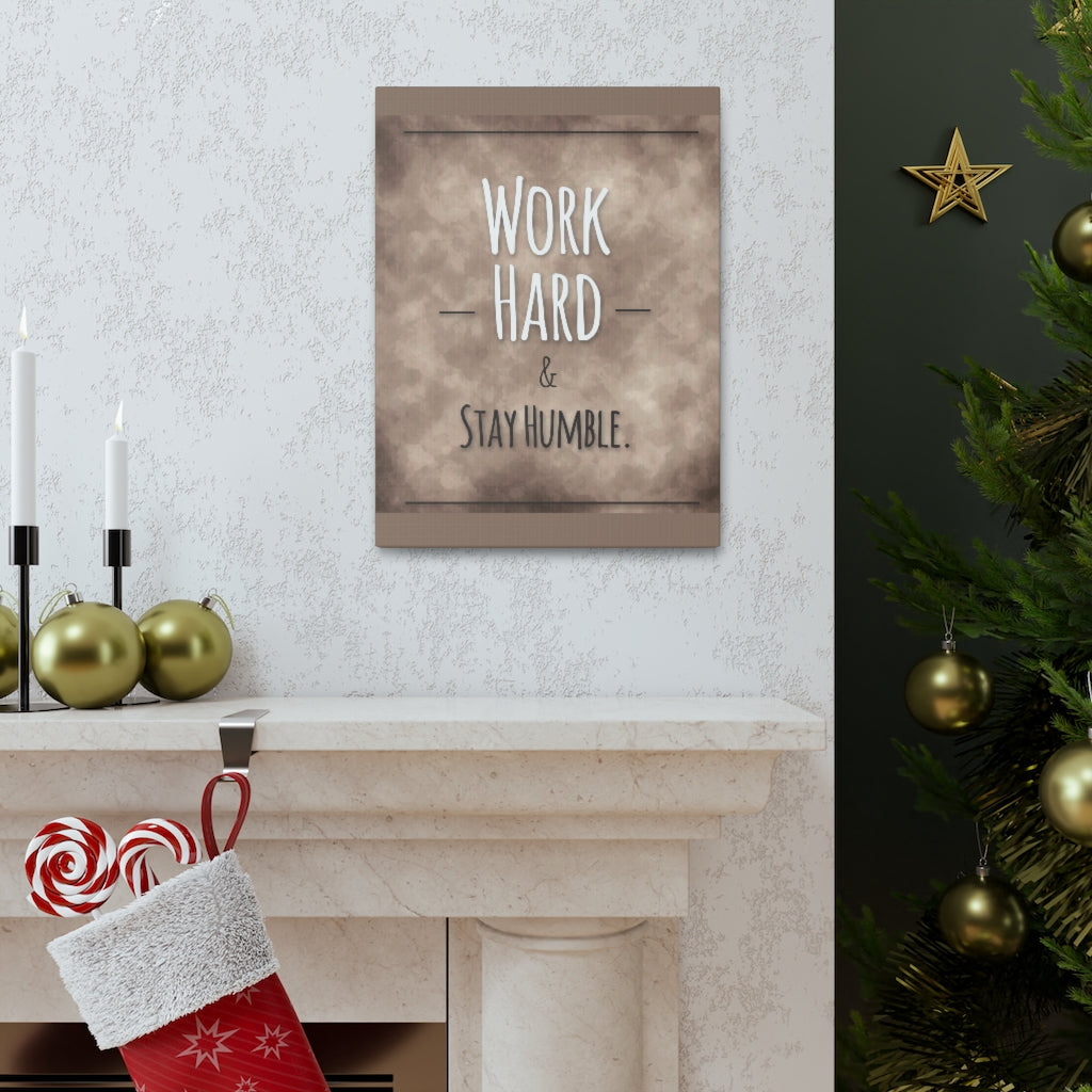 Scripture Walls Inspirational Wall Art Work Hard Stay Humble Motivation Wall Decor for Home Office Gym Inspiring Success Quote Print Ready to Hang Unframed-Express Your Love Gifts
