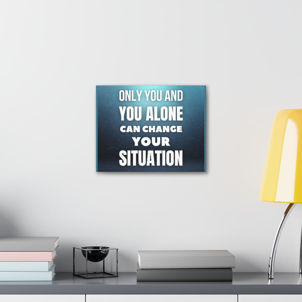 Scripture Walls Inspirational Wall Art You Alone Can Change Motivation Wall Decor for Home Office Gym Inspiring Success Quote Print Ready to Hang Unframed-Express Your Love Gifts