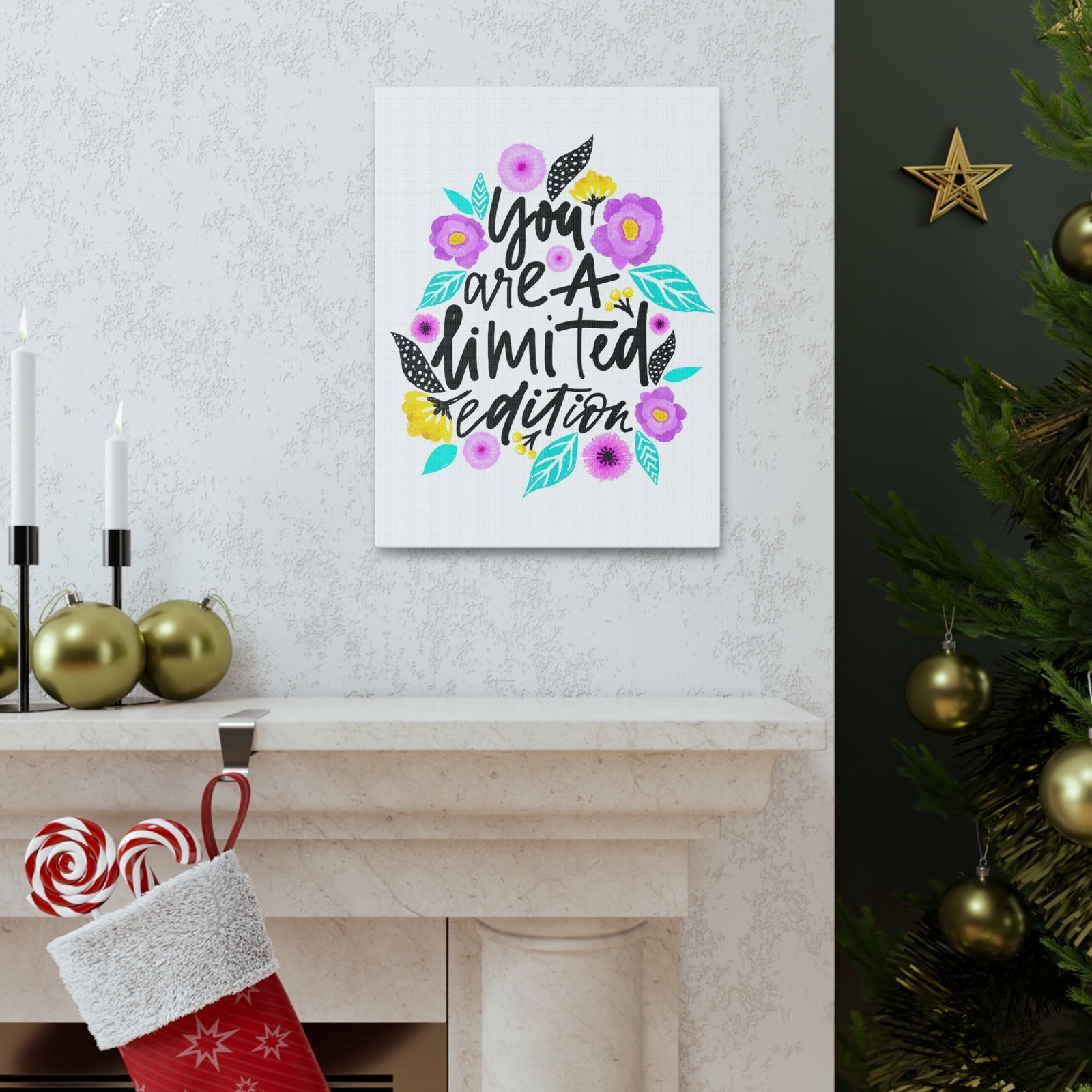 Scripture Walls Inspirational Wall Art You Are A Limited Edition Motivation Wall Decor for Home Office Gym Inspiring Success Quote Print Ready to Hang Unframed-Express Your Love Gifts