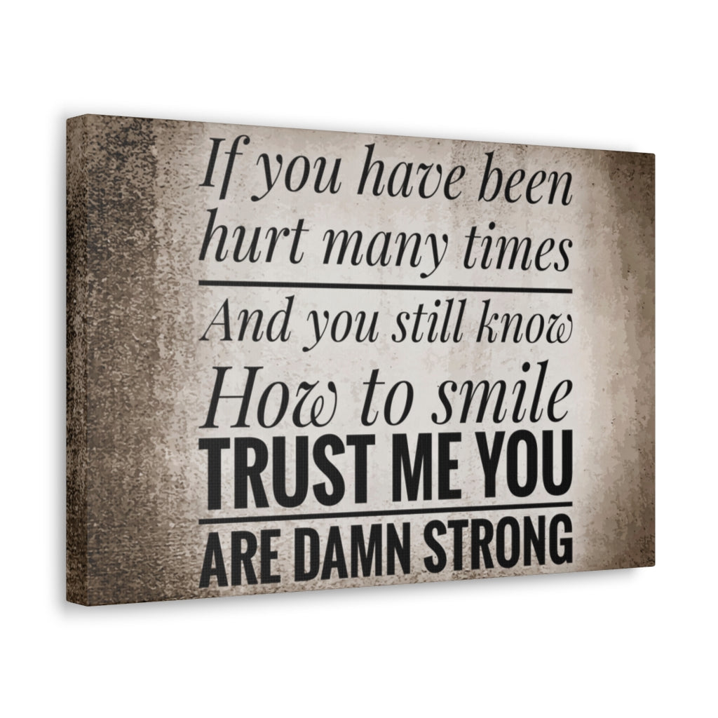 Scripture Walls Inspirational Wall Art You Are Damn Strong Motivation Wall Decor for Home Office Gym Inspiring Success Quote Print Ready to Hang Unframed-Express Your Love Gifts