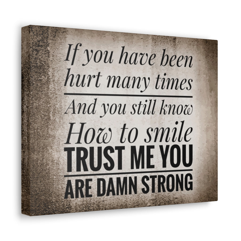 Scripture Walls Inspirational Wall Art You Are Damn Strong Motivation Wall Decor for Home Office Gym Inspiring Success Quote Print Ready to Hang Unframed-Express Your Love Gifts