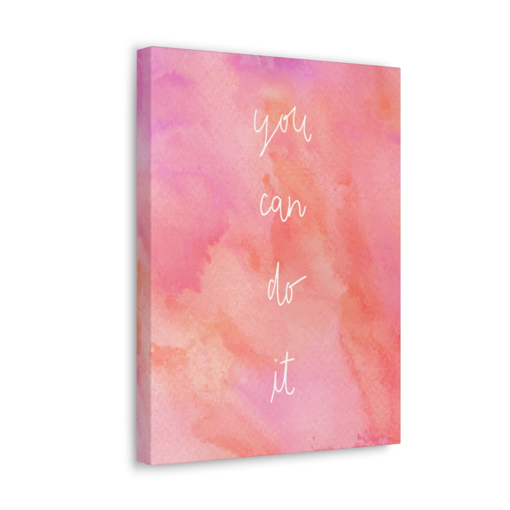 Scripture Walls Inspirational Wall Art You Can Do It Pink Motivation Wall Decor for Home Office Gym Inspiring Success Quote Print Ready to Hang Unframed-Express Your Love Gifts