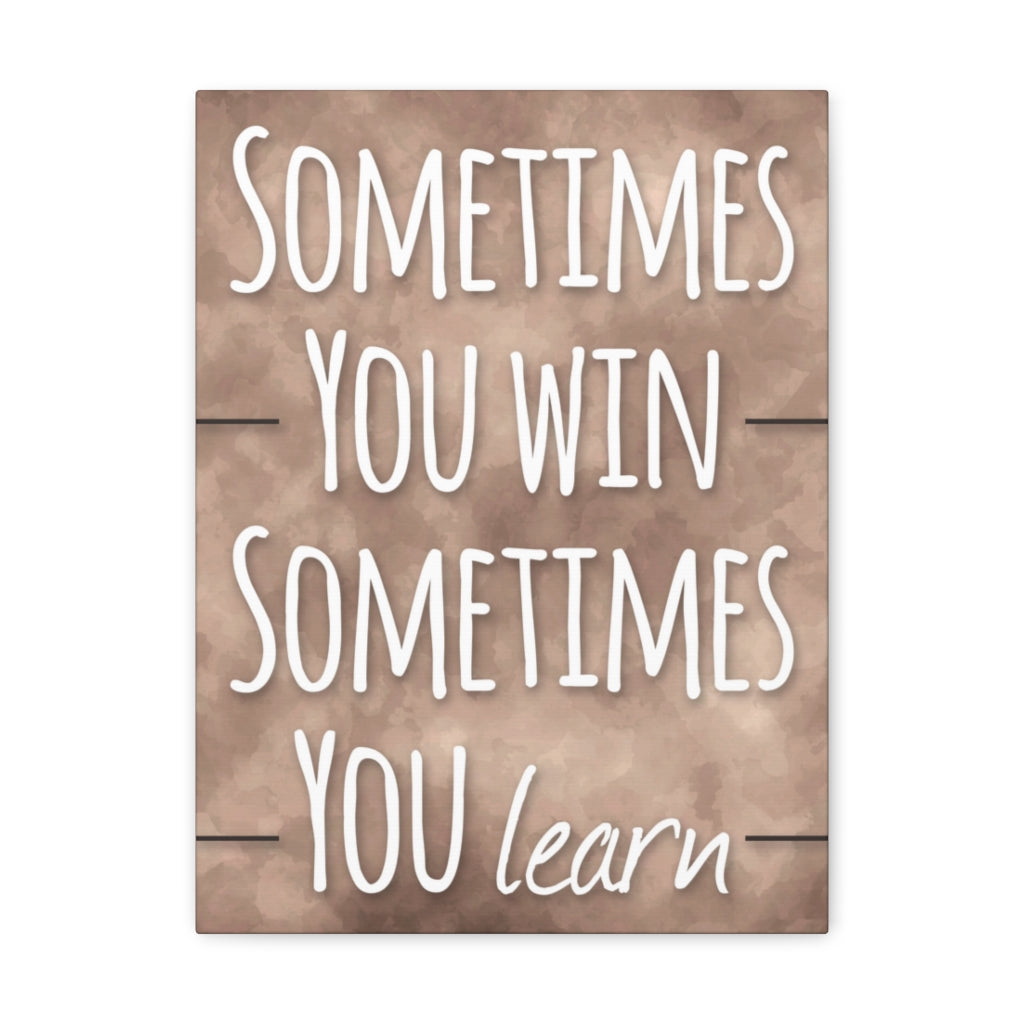 Scripture Walls Inspirational Wall Art You Win You Learn Motivation Wall Decor for Home Office Gym Inspiring Success Quote Print Ready to Hang Unframed-Express Your Love Gifts