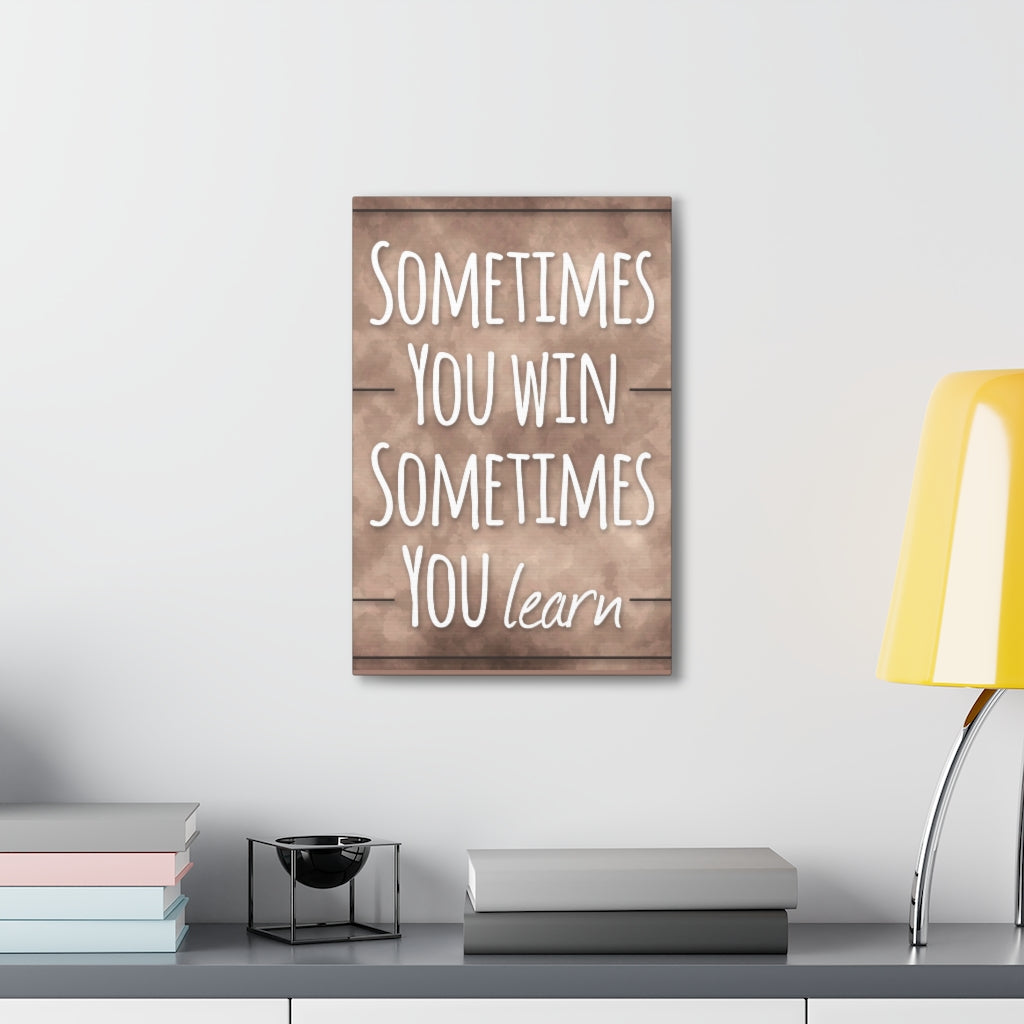 Scripture Walls Inspirational Wall Art You Win You Learn Motivation Wall Decor for Home Office Gym Inspiring Success Quote Print Ready to Hang Unframed-Express Your Love Gifts