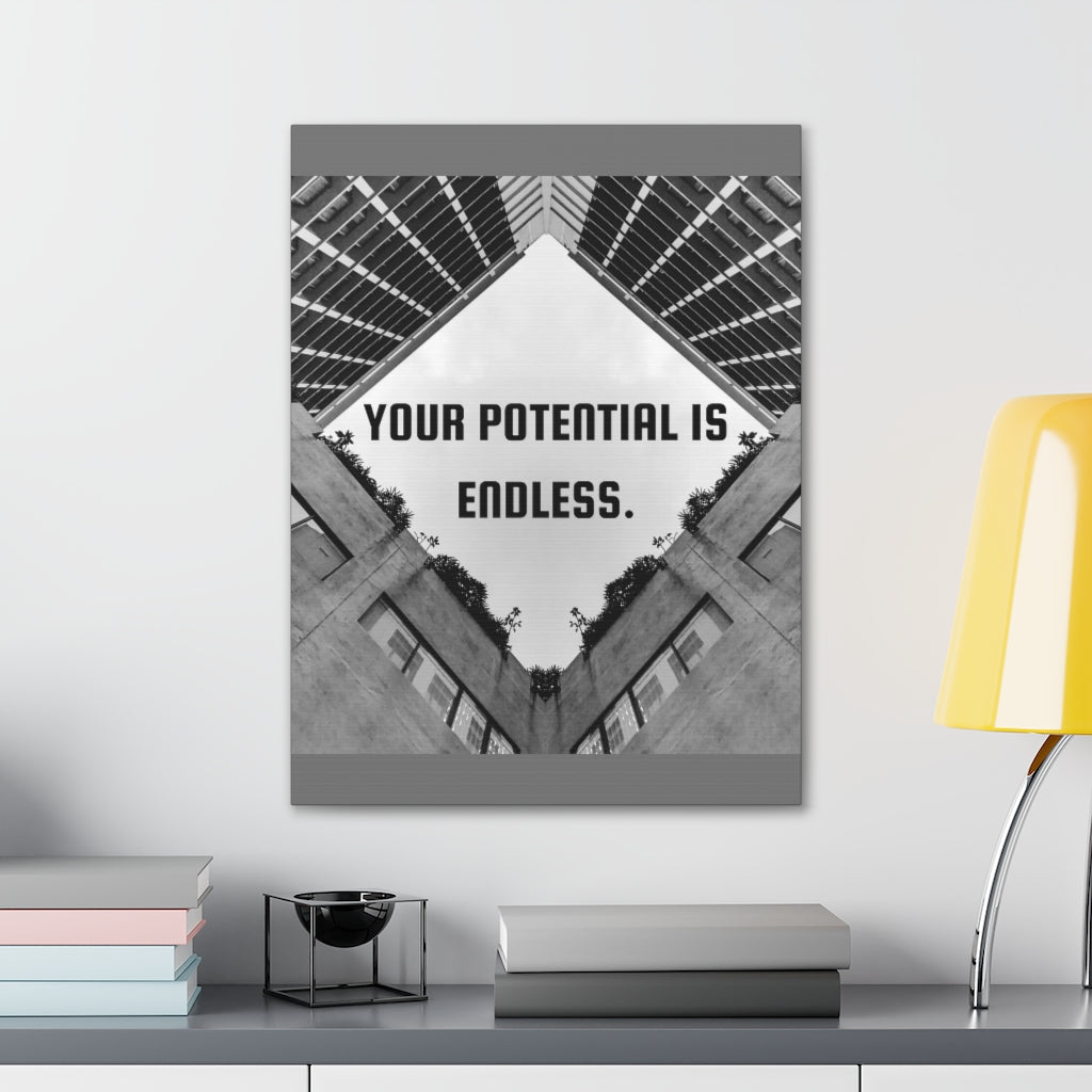 Scripture Walls Inspirational Wall Art Your Potential Is Endless Motivation Wall Decor for Home Office Gym Inspiring Success Quote Print Ready to Hang Unframed-Express Your Love Gifts