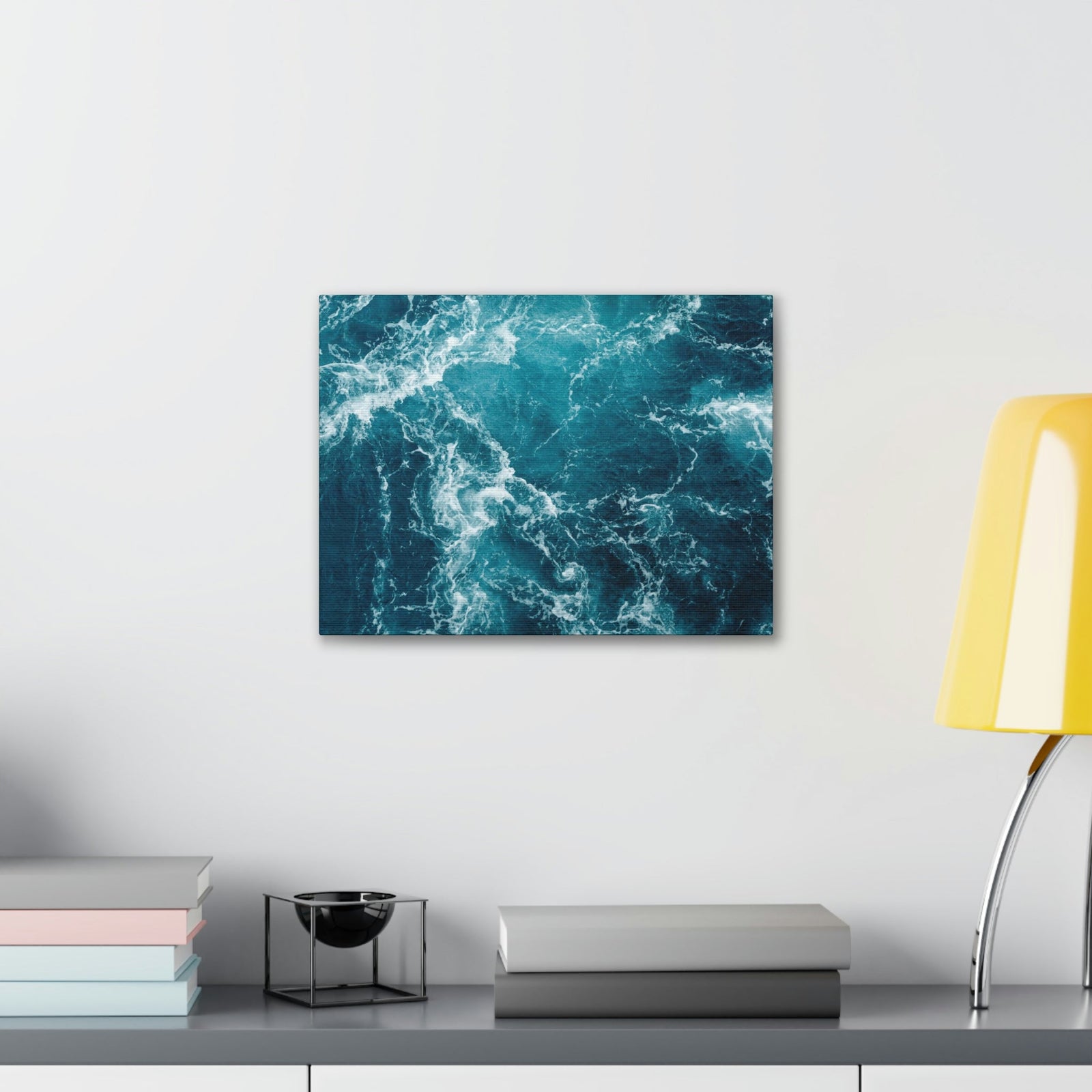 Interesting Atlantic Ocean Scene Beautiful Impressive and Remarkable Beauty Nature Scene Small Ocean Waves Wall Art Ready to Hang Unframed-Express Your Love Gifts