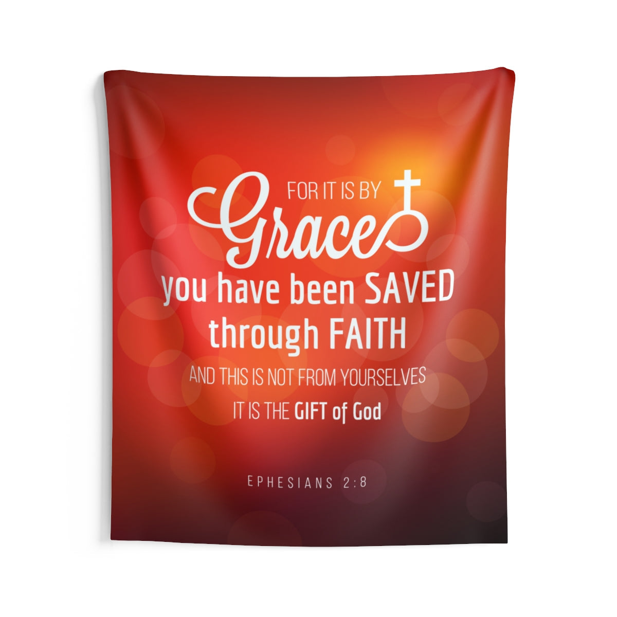 It Is By Great Ephesian 2:8 Wall Hanging Tapestry-Express Your Love Gifts