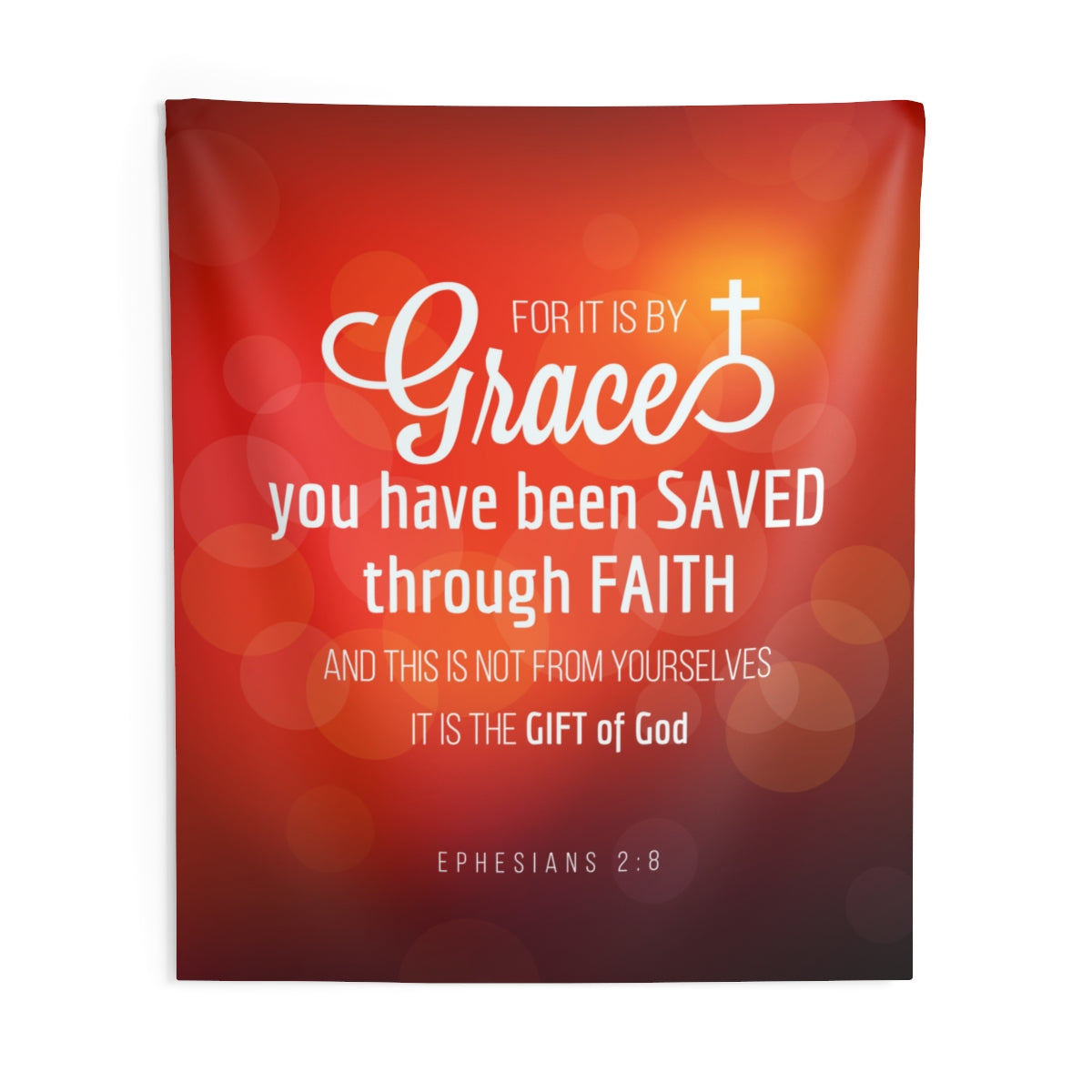It Is By Great Ephesian 2:8 Wall Hanging Tapestry-Express Your Love Gifts