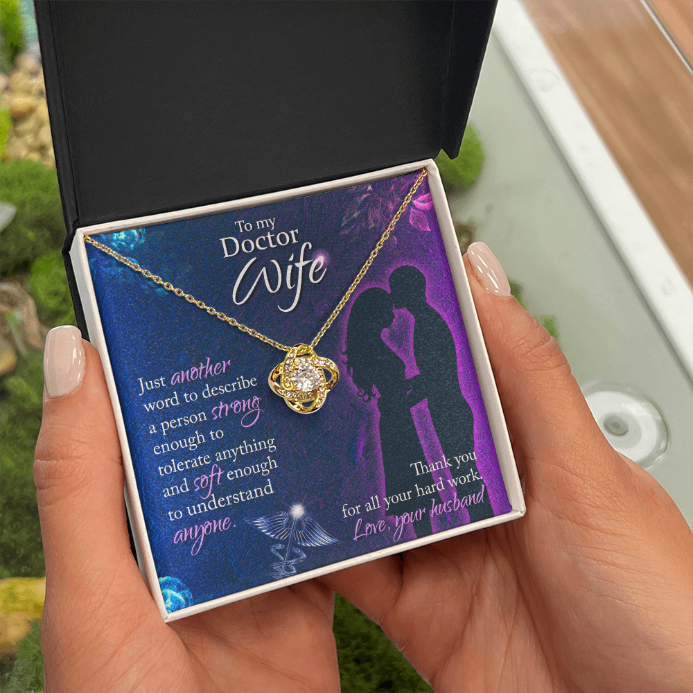 Just Another Word Healthcare Medical Worker Nurse Appreciation Gift Infinity Knot Necklace Message Card-Express Your Love Gifts