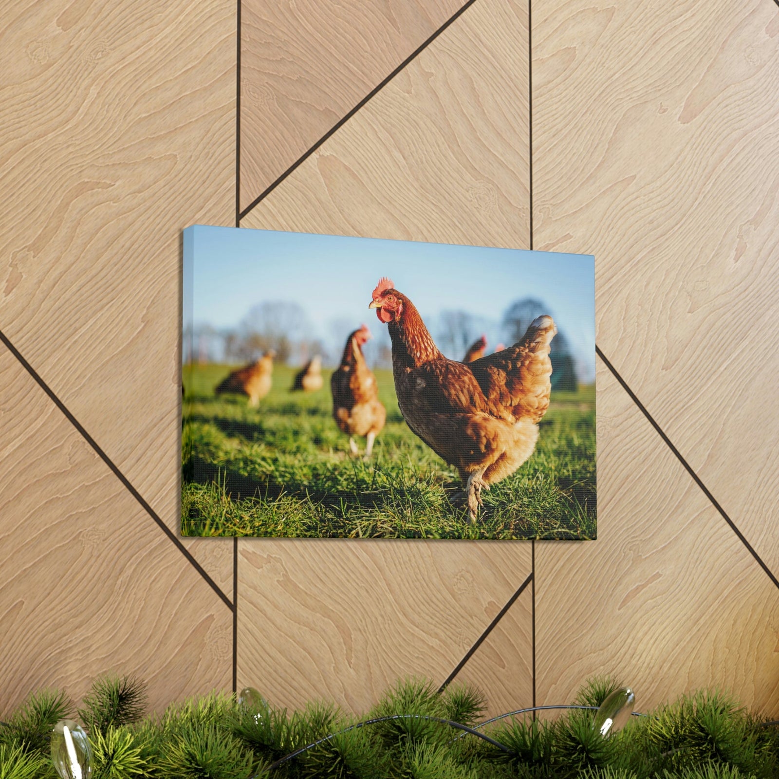 Scripture Walls Majestic Chicken Art Majestic Chicken Print Animal Wall Art Wildlife Canvas Prints Wall Art Ready to Hang Unframed-Express Your Love Gifts