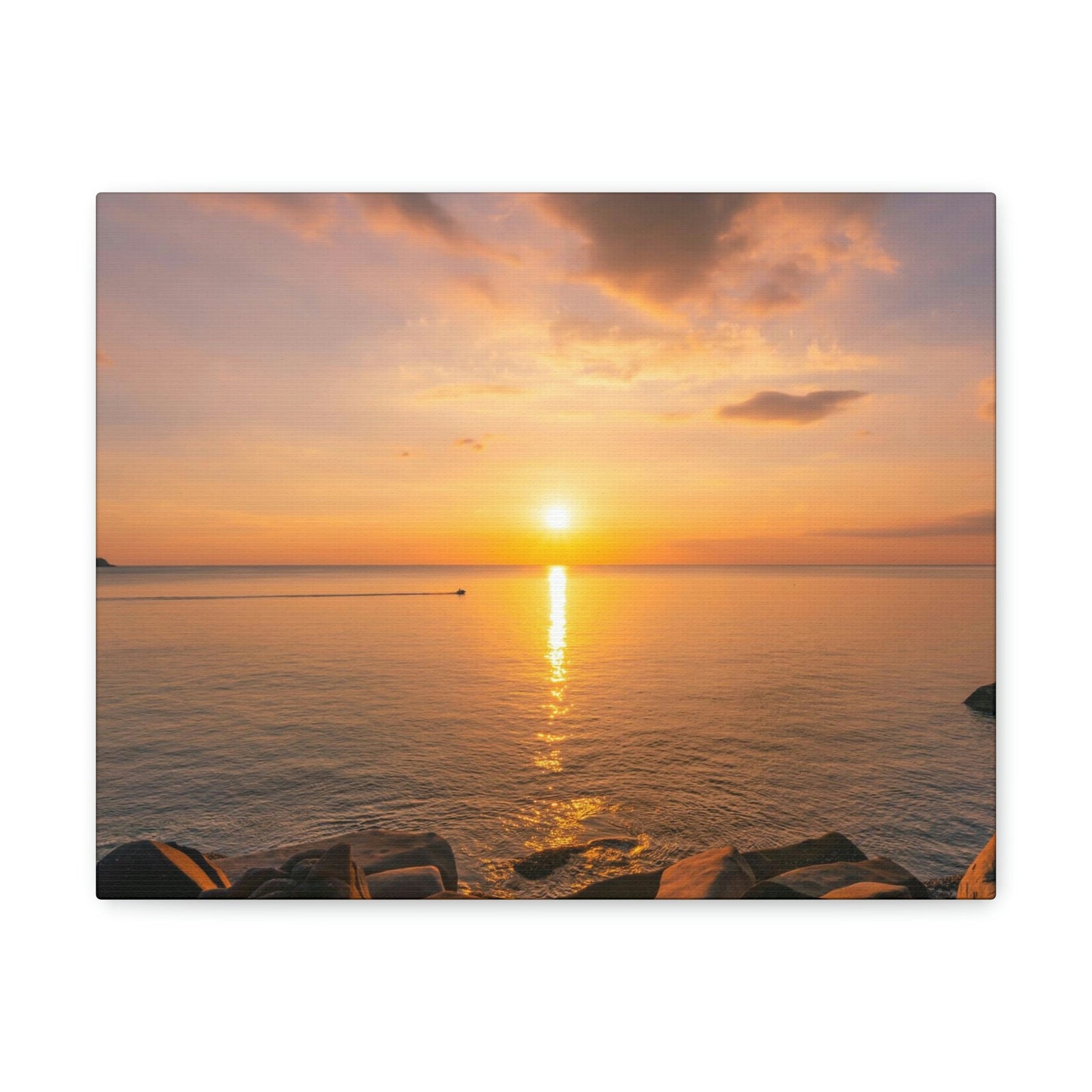 Majestic Clouds Scene Beautiful Sky Sunset Beauty Nature Scene Over Sea Nature Wall Art Ready to Hang Unframed-Express Your Love Gifts