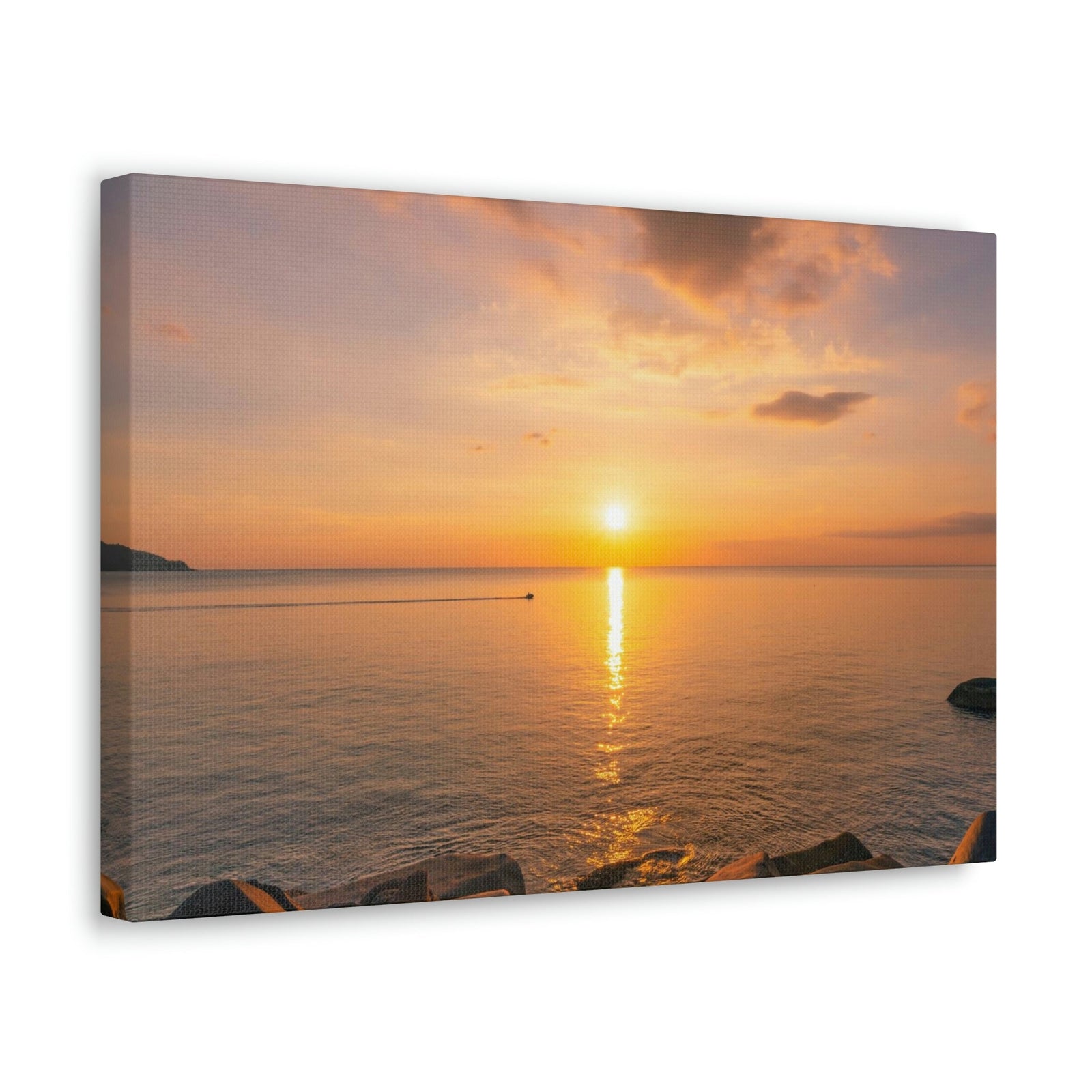 Majestic Clouds Scene Beautiful Sky Sunset Beauty Nature Scene Over Sea Nature Wall Art Ready to Hang Unframed-Express Your Love Gifts