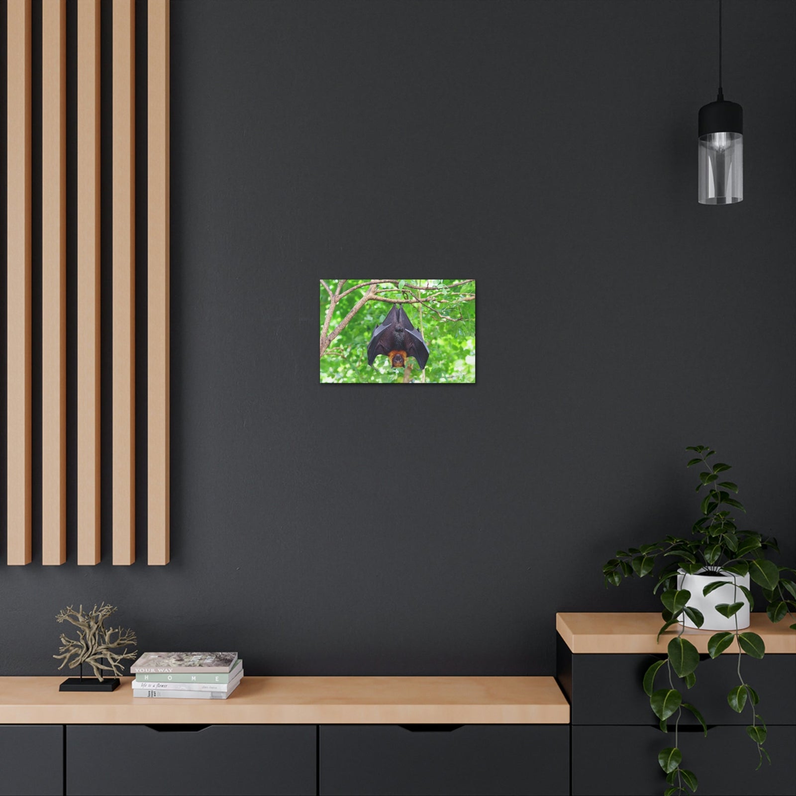 Majestic Fruit Bat Hanging on a Tree in the Forest Unframed-Express Your Love Gifts